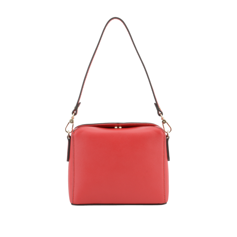 Sac porté travers - cuir de vachette POURCHET Rouge