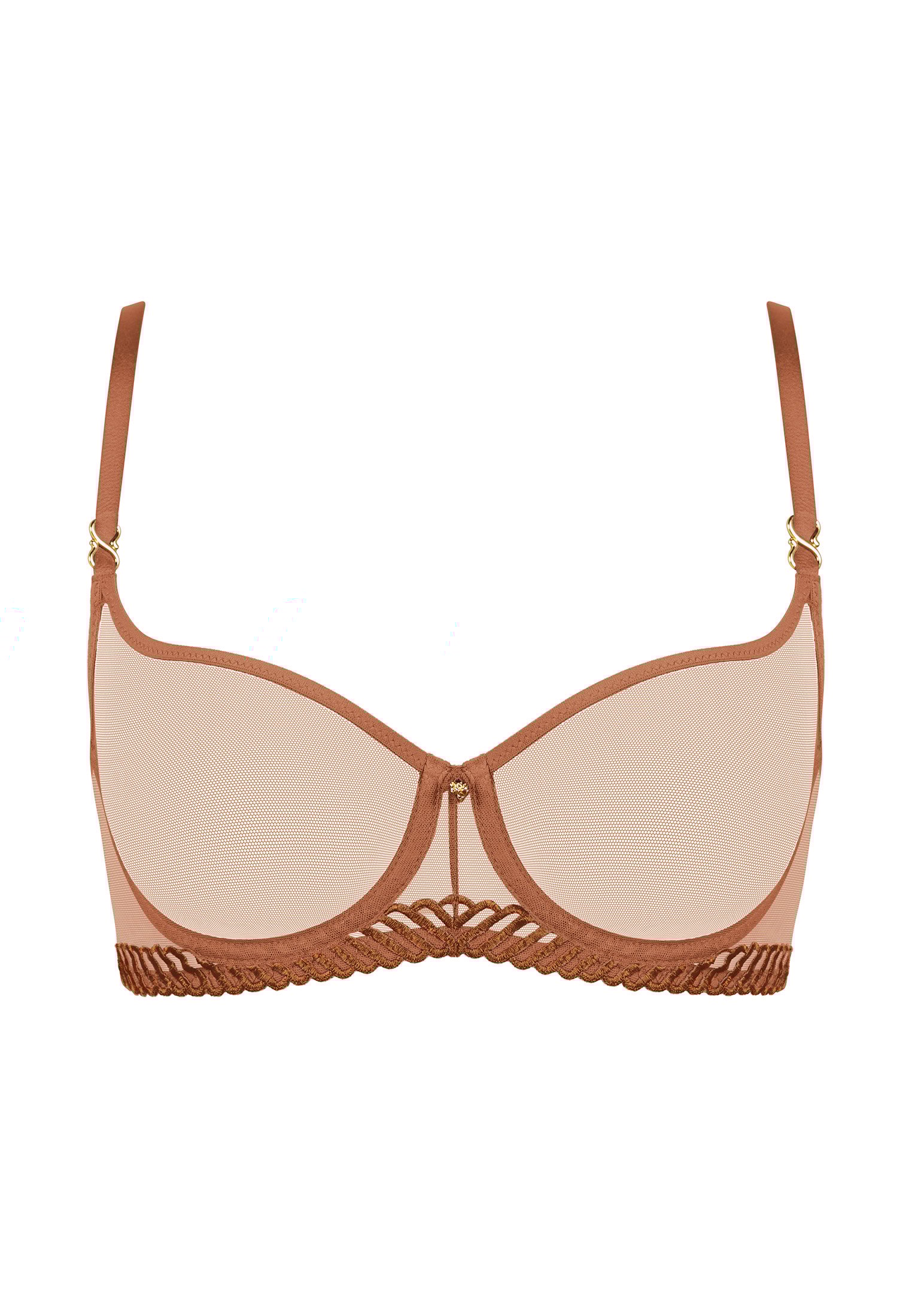 Underwired demi-cup bra AUBADE Brown
