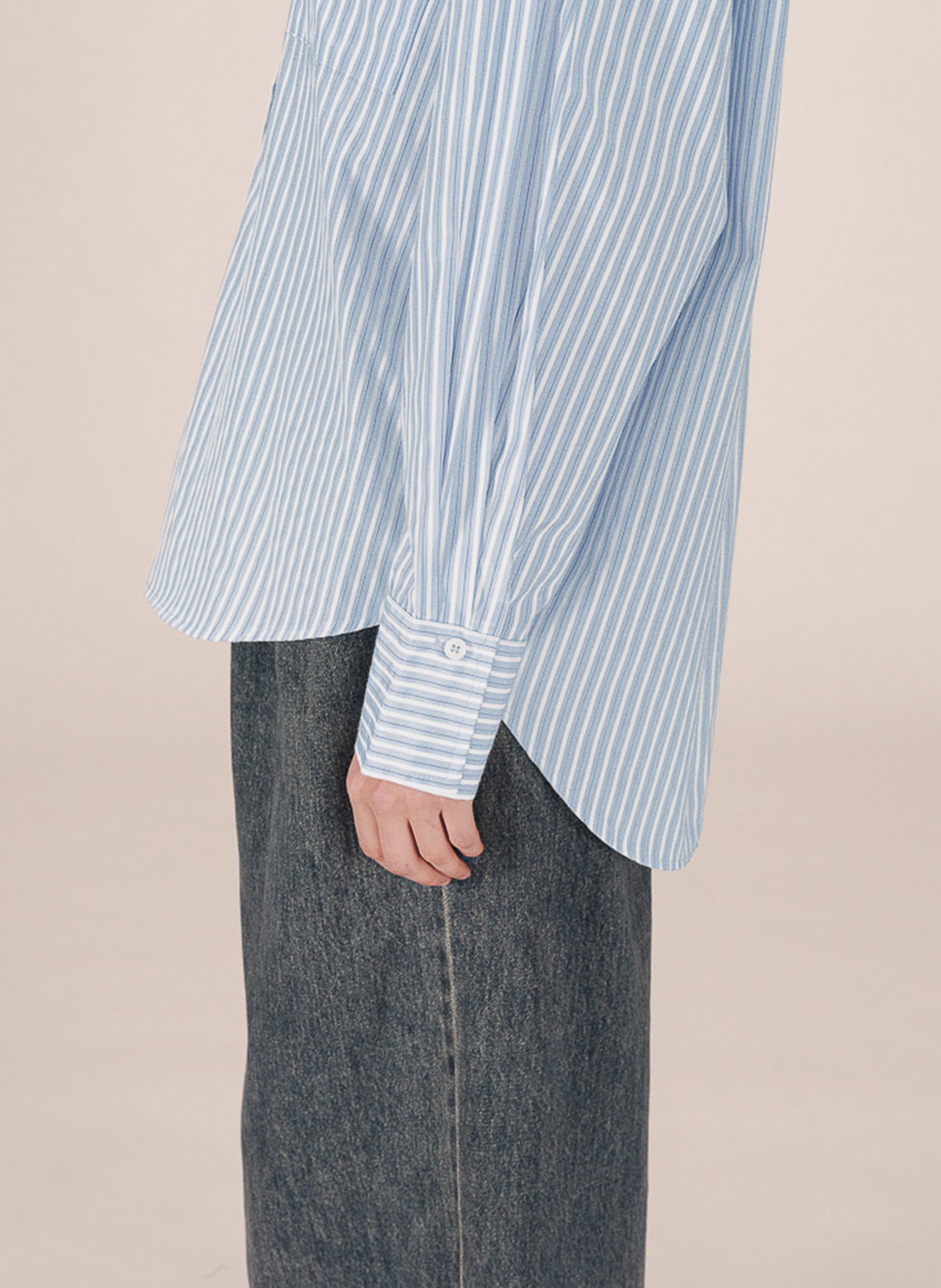 Shirt with classic collar in cotton GRACE ET MILA Blue