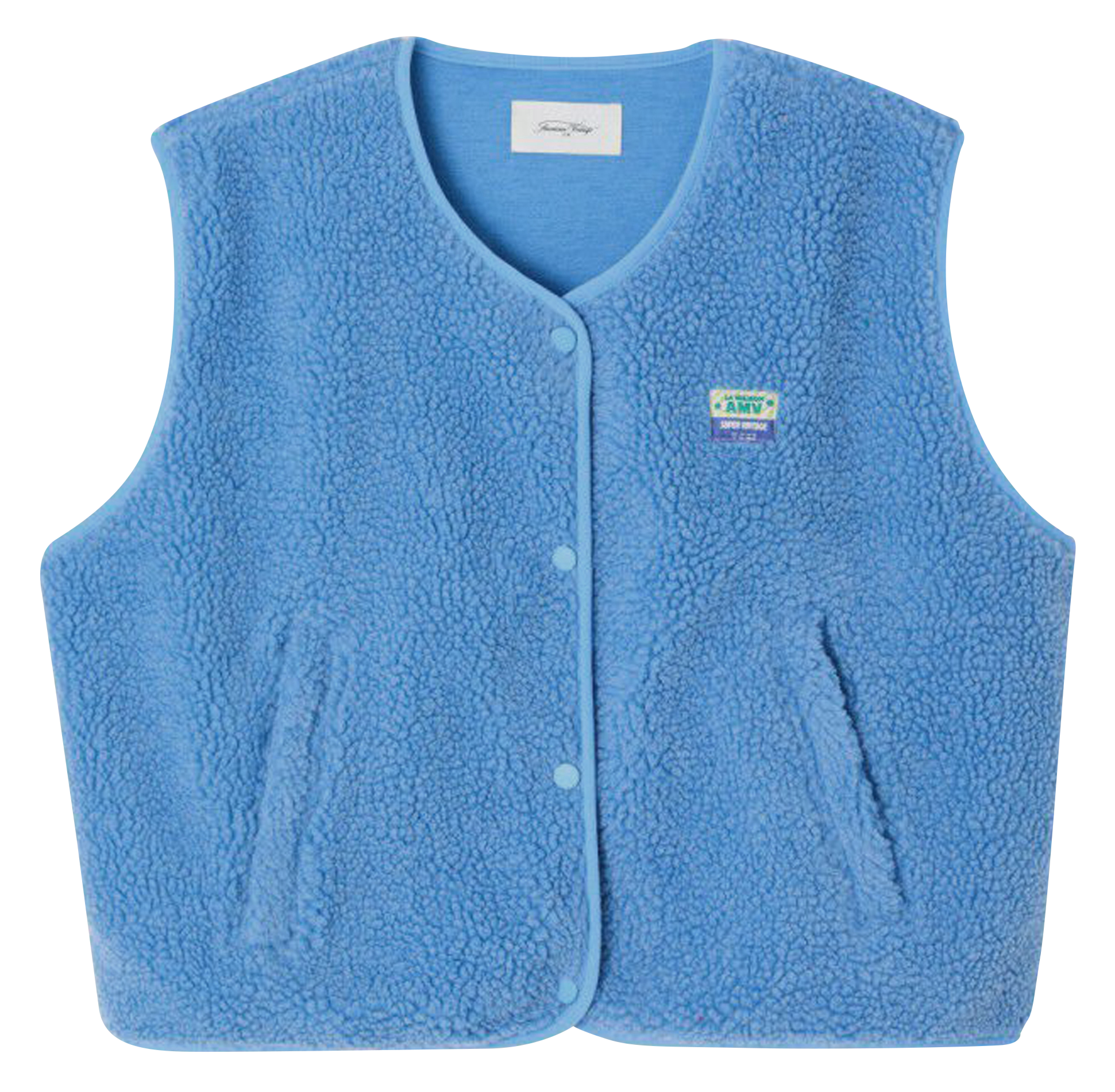 Gilet col rond molletonné sans manches HOKTOWN Celeste