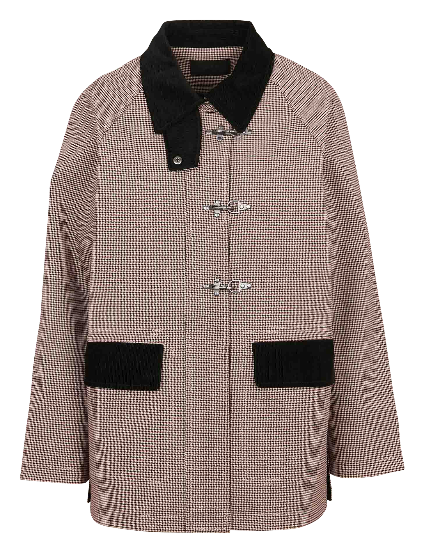 Checked jacket with classic collar IKKS Purple