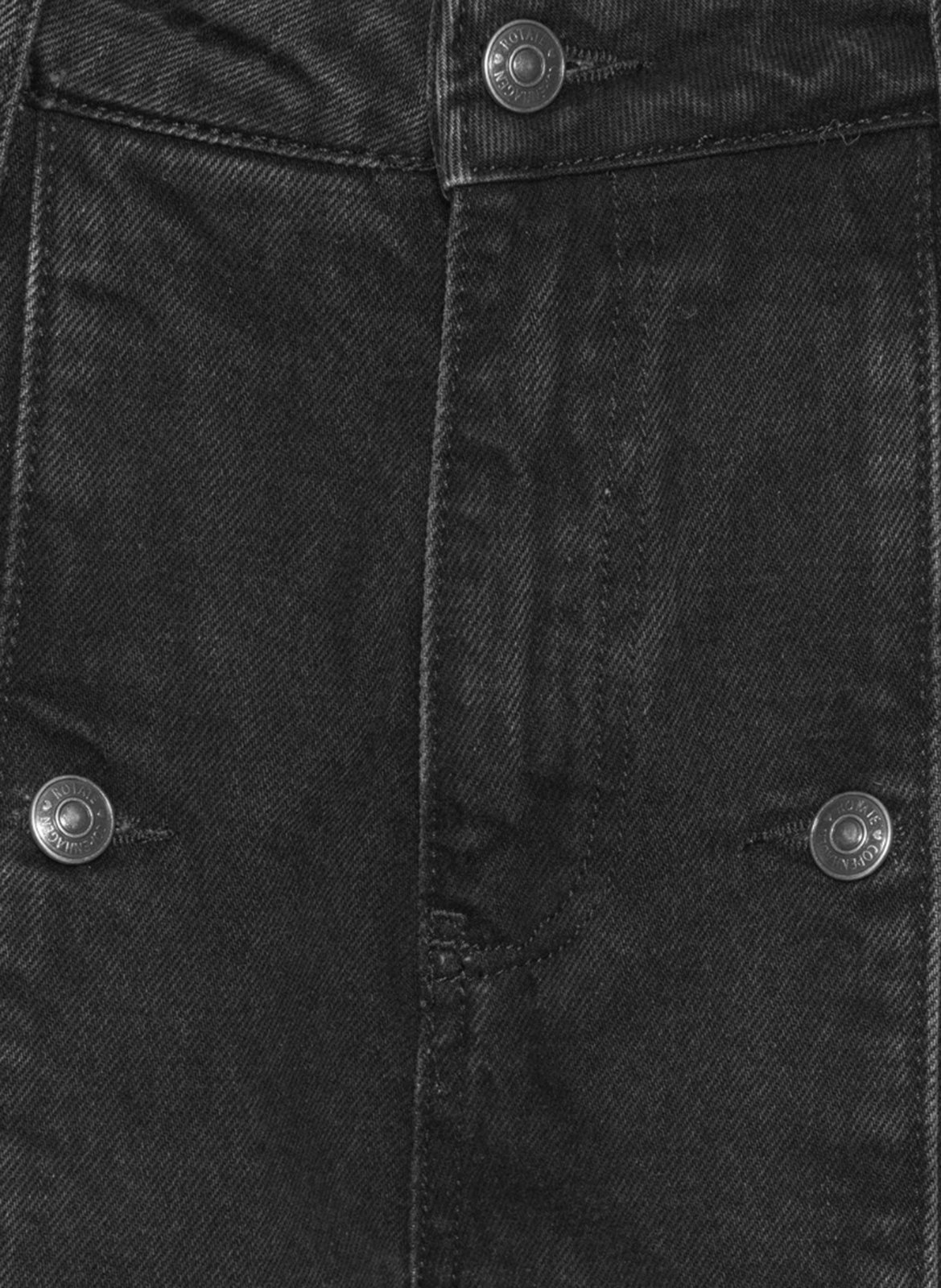 Jean droit en coton bio ROTATE Noir