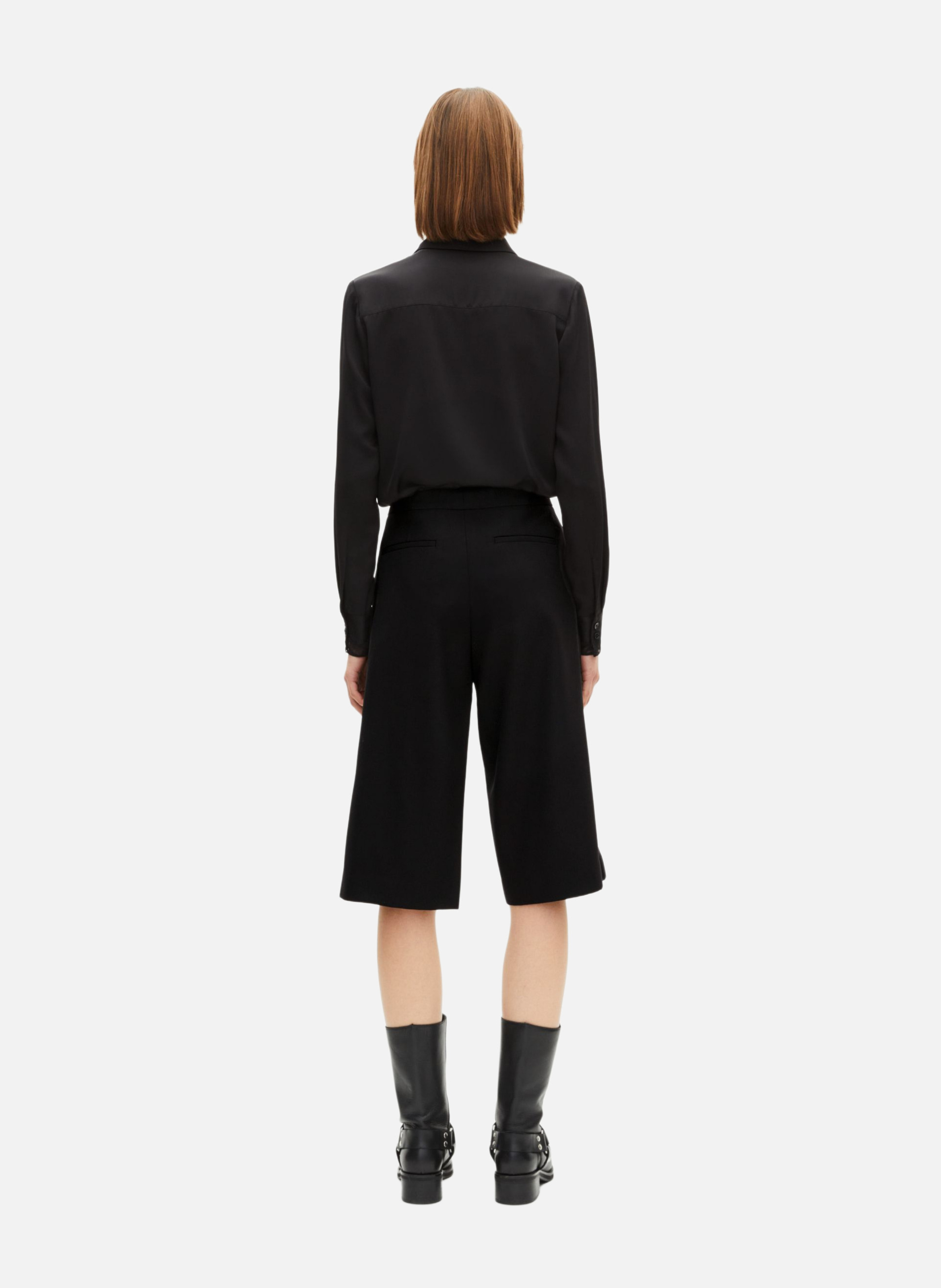 Wide leg high-waisted culottes THE KOOPLES Black