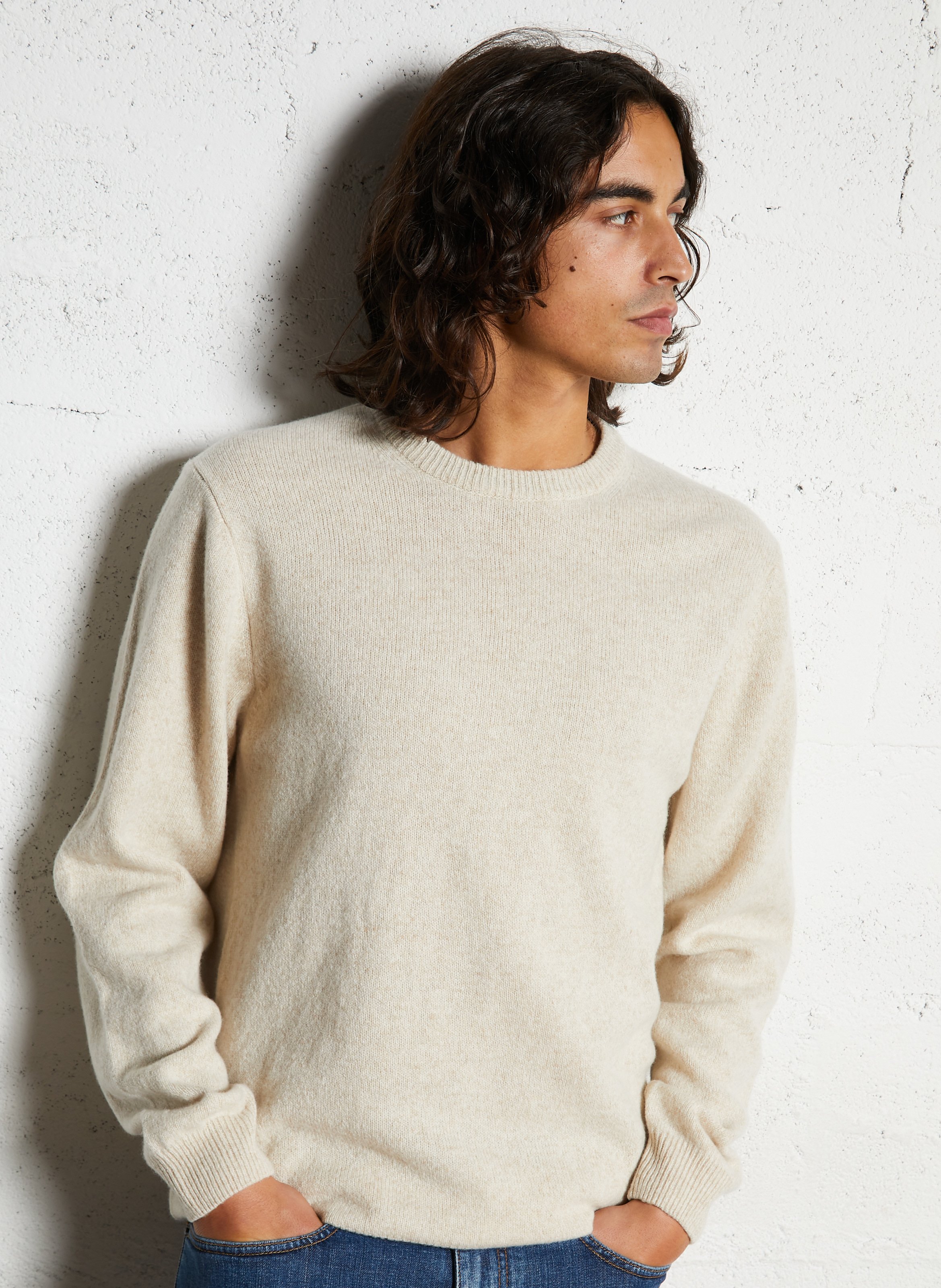 Alpaca wool sweater CASUAL FRIDAY Beige