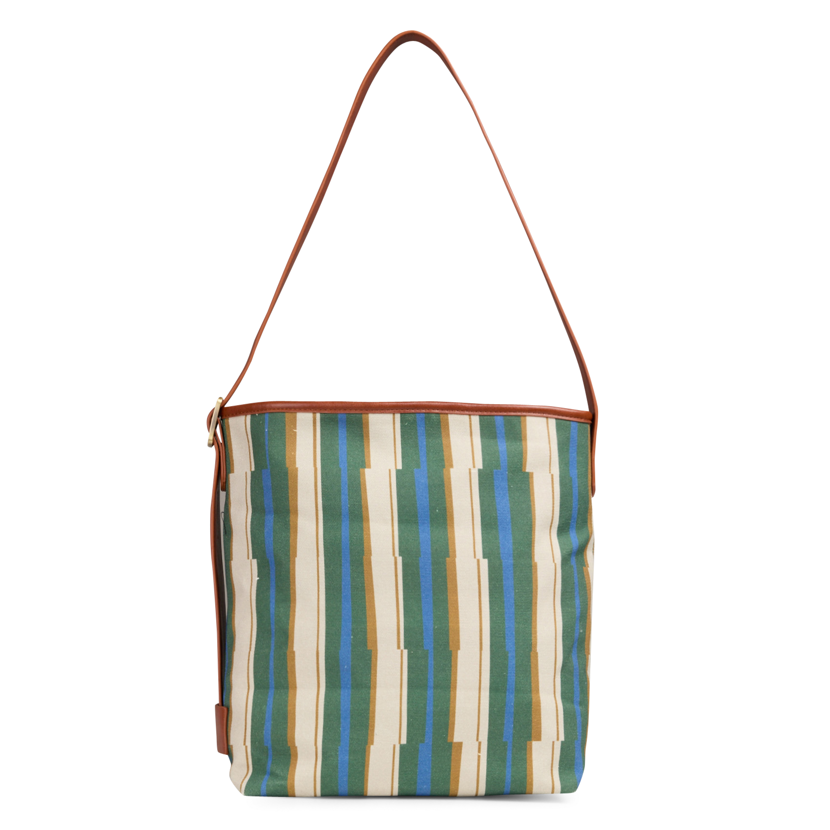 Gestreepte schoudertas NICE THINGS Groen