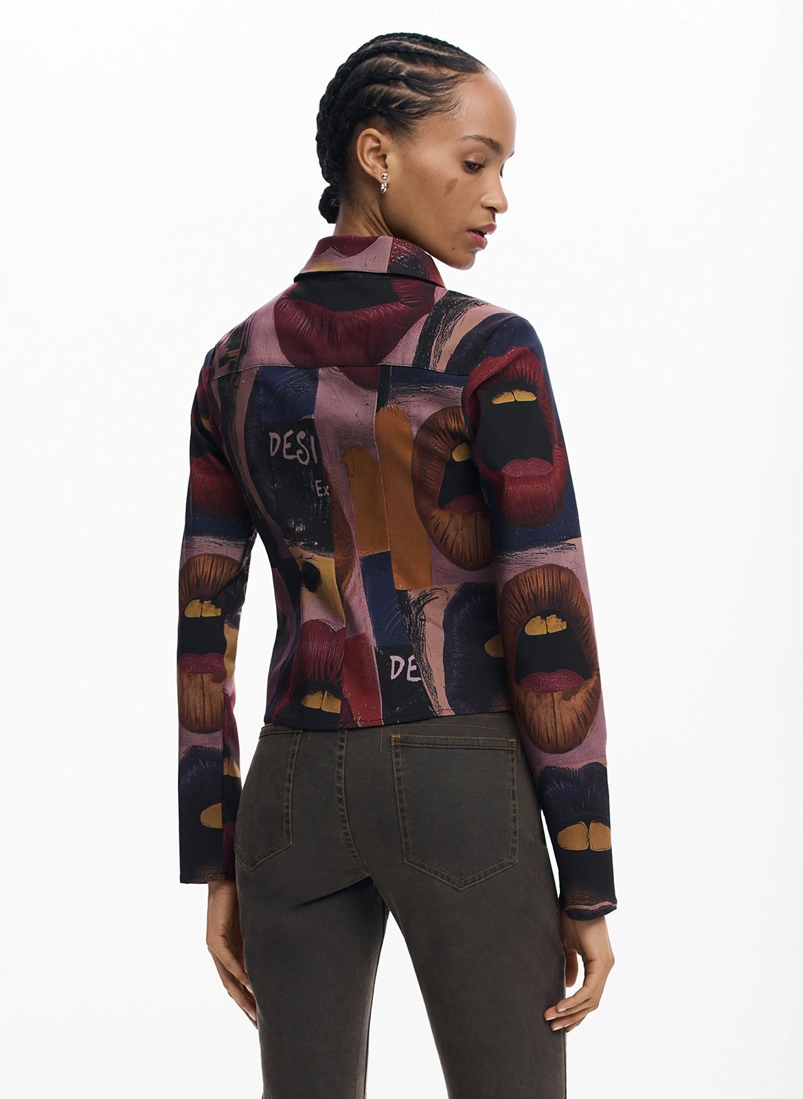 Gilet col classique imprimé DESIGUAL Noir