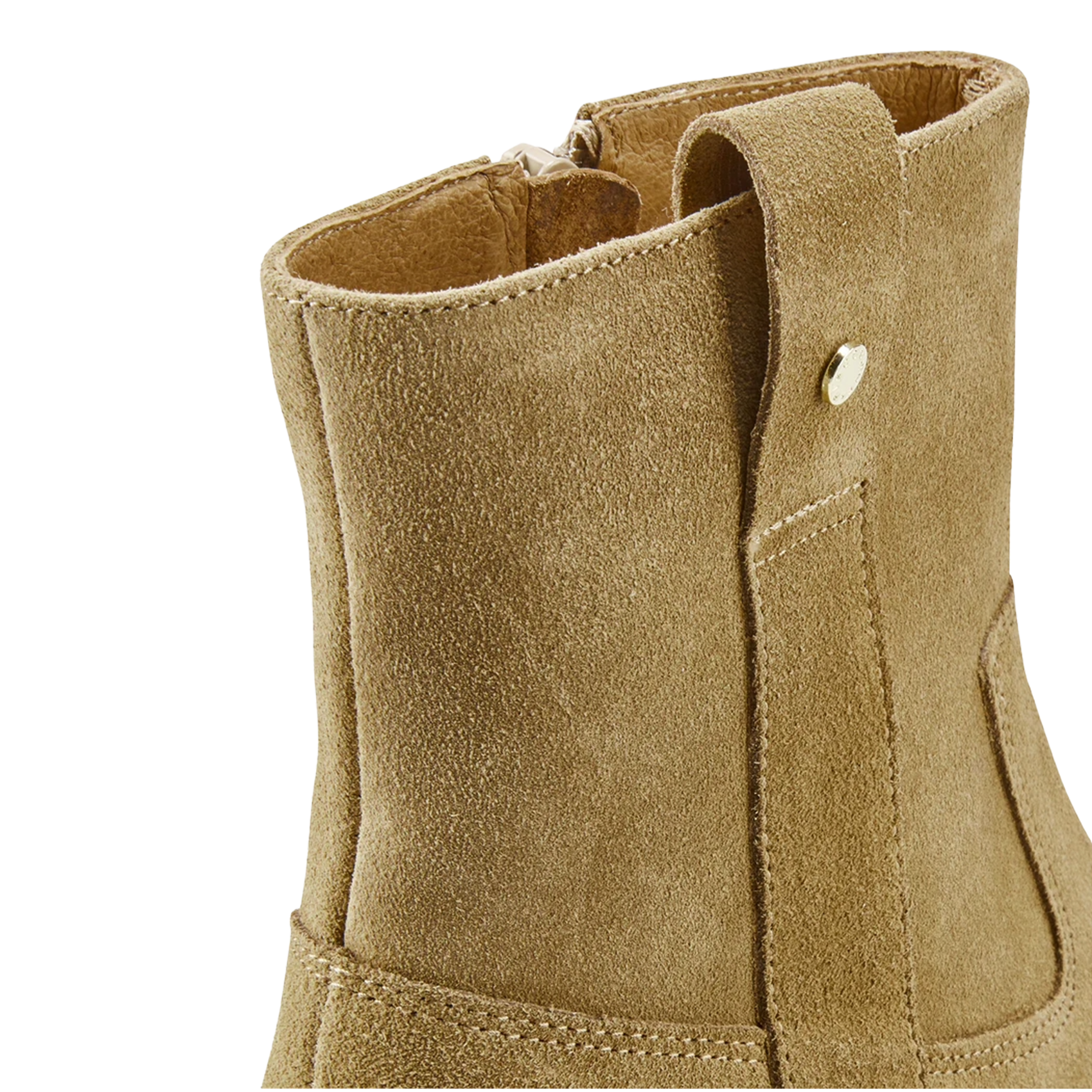 Enkellaarzen van veloursleer COSMOPARIS Beige