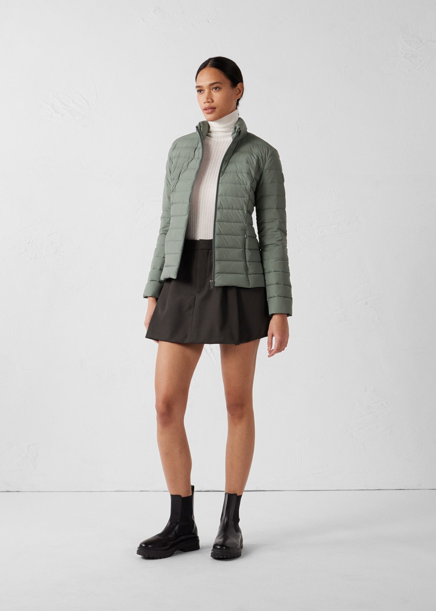 Lightweight stretch down jacket Maia JOTT Green