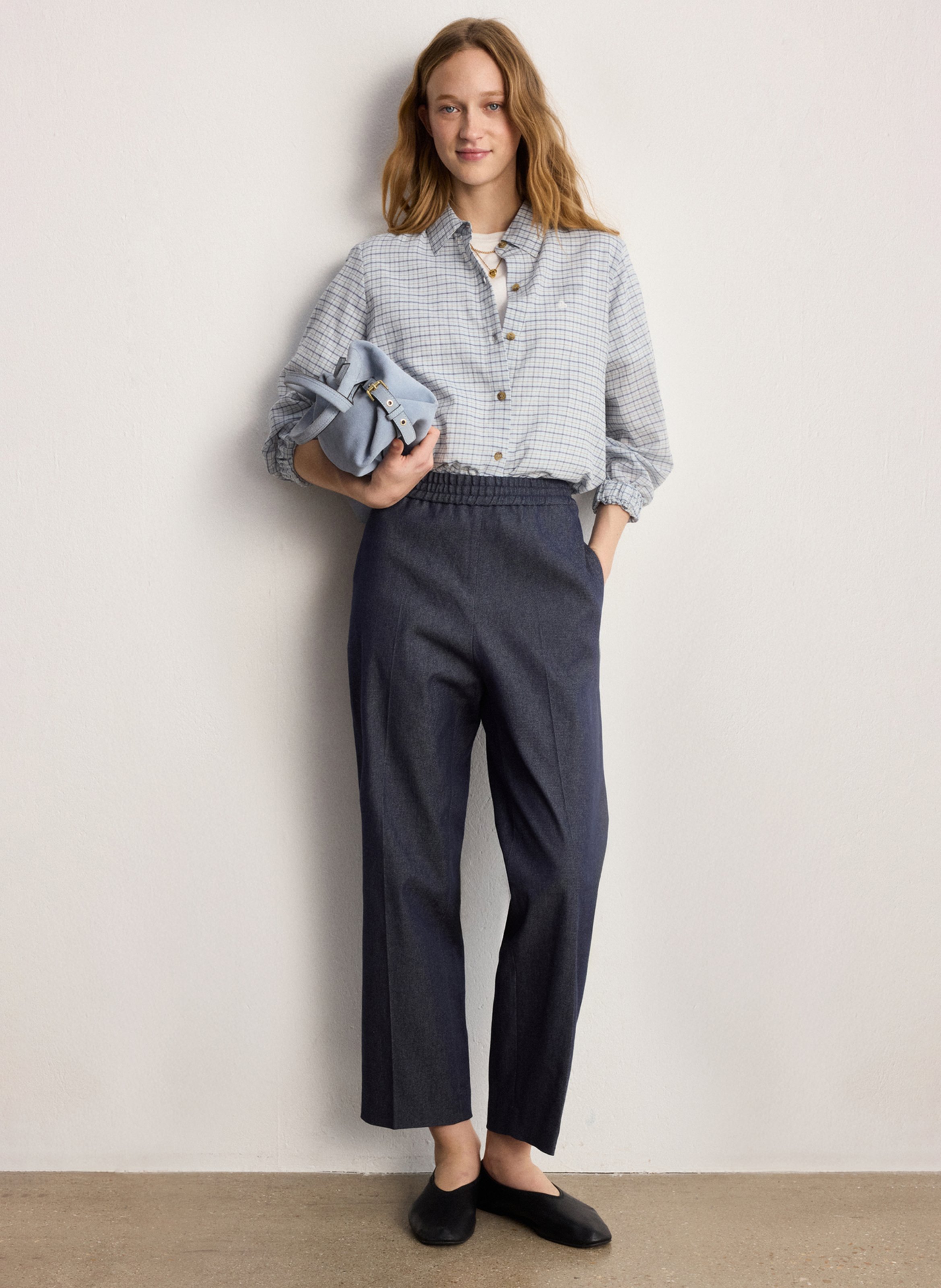 Bobhoedje - katoenblend PABLO Blauw