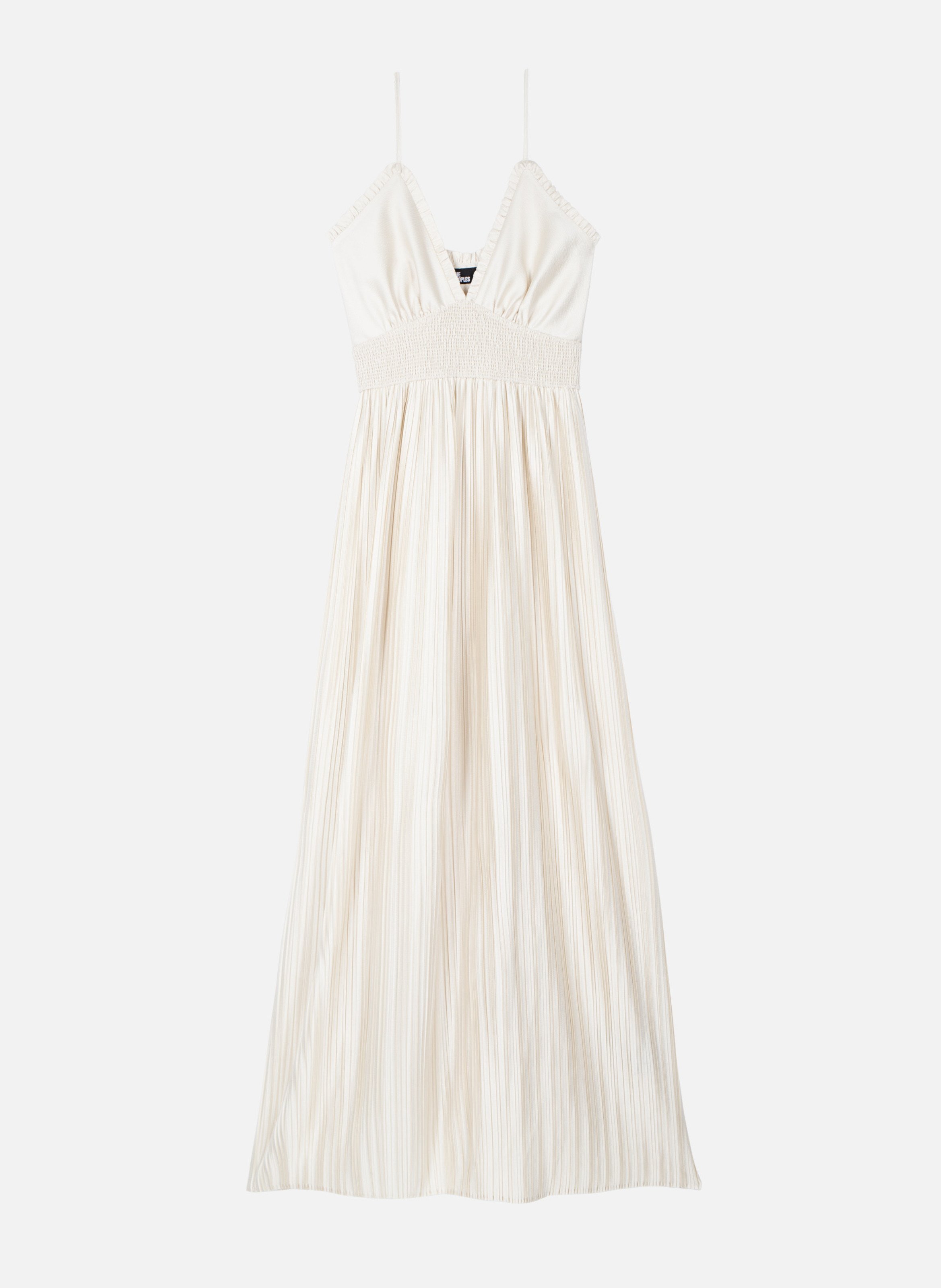 Long pleated dress THE KOOPLES Beige