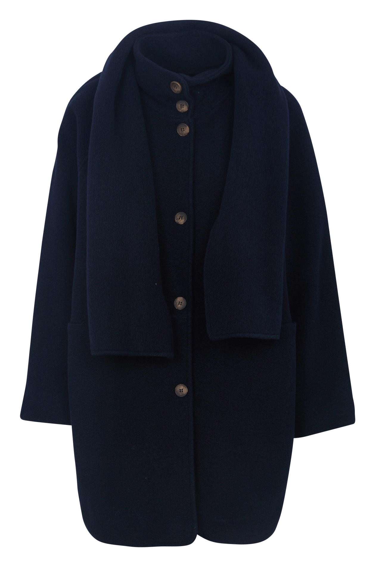 High collar coat LA FEE MARABOUTEE Blue