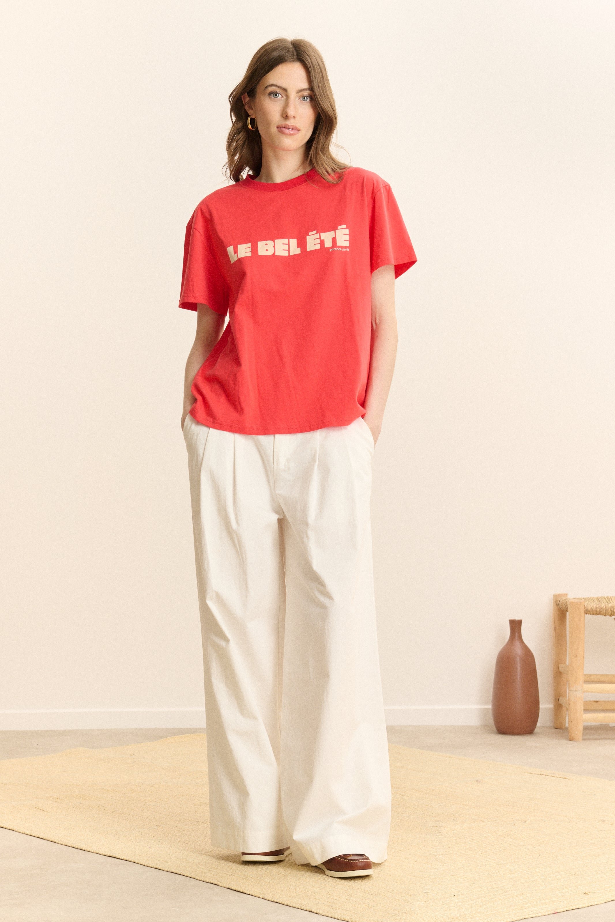 Short-sleeve printed T-shirt GARANCE PARIS Red