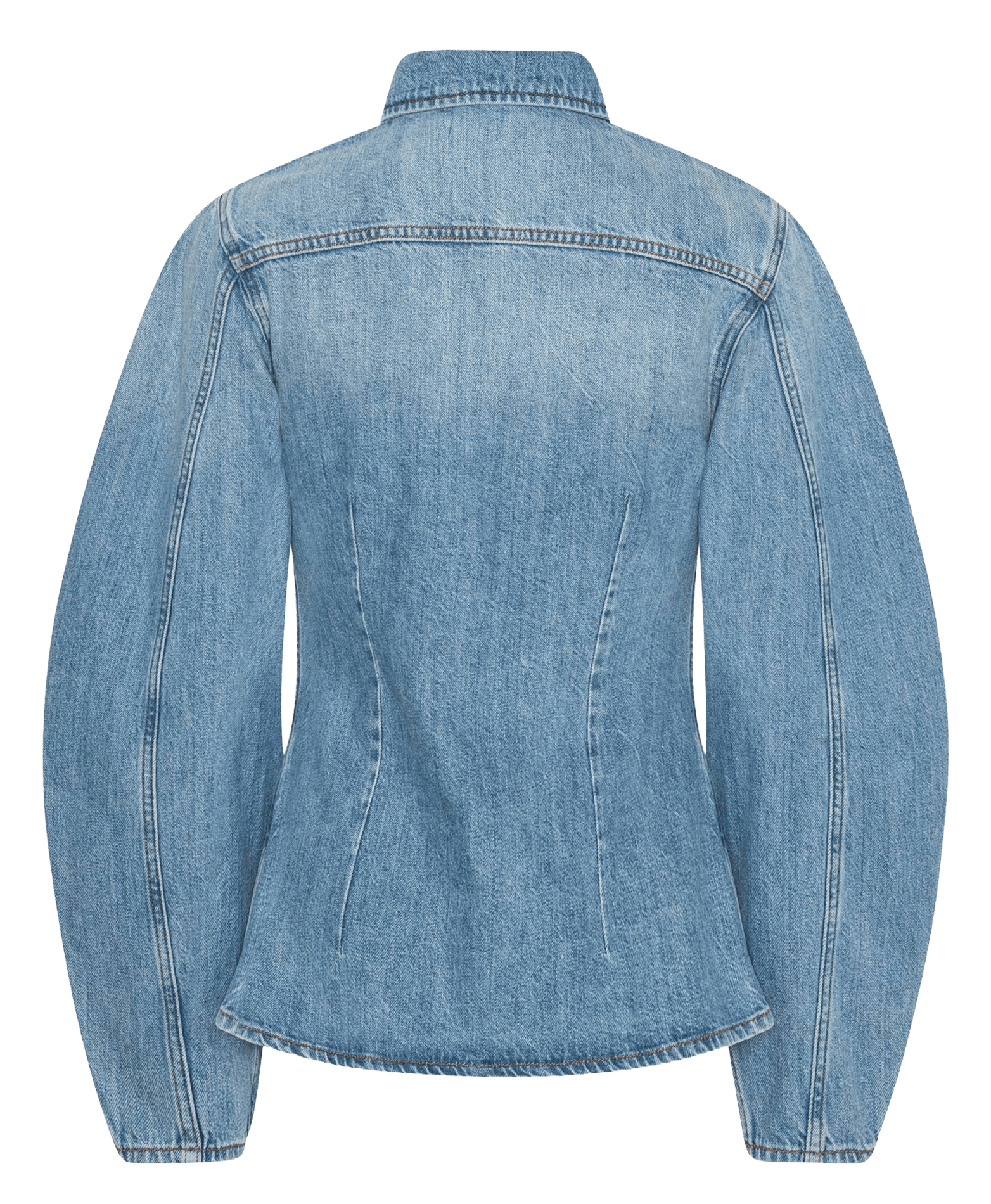 Taillierte Bio-Baumwollbluse ROTATE Blau