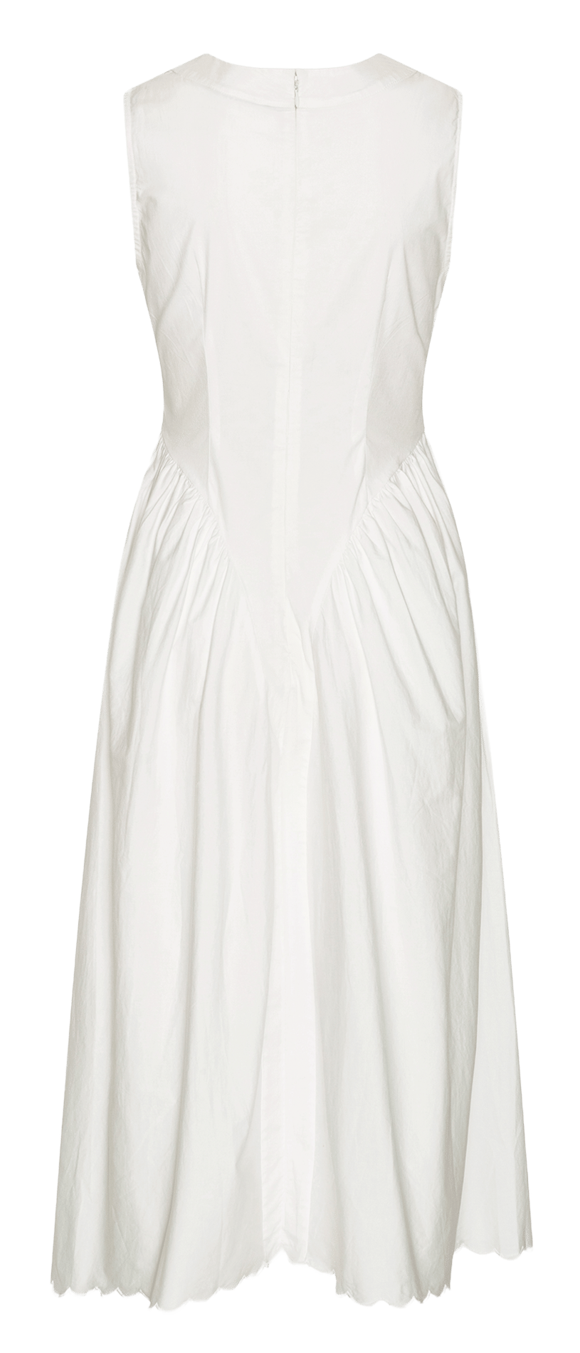 Robe longue col V ample unie ROTATE Blanc