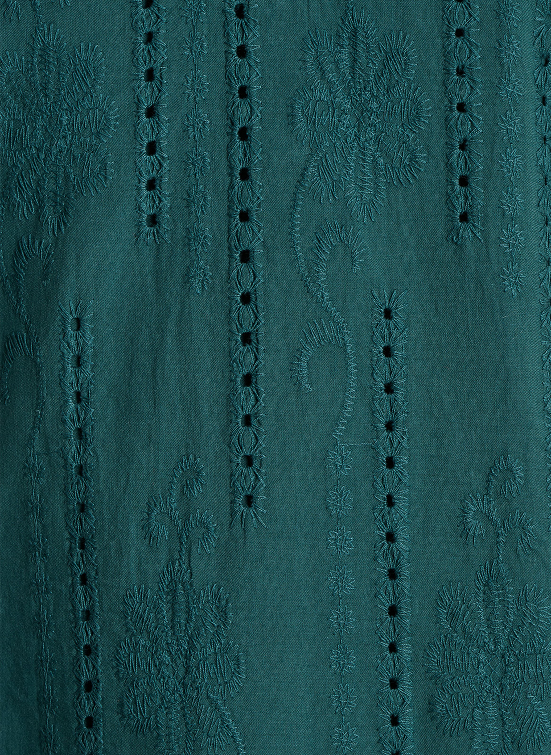 Robe courte en broderie anglaise  LA FEE MARABOUTEE Vert