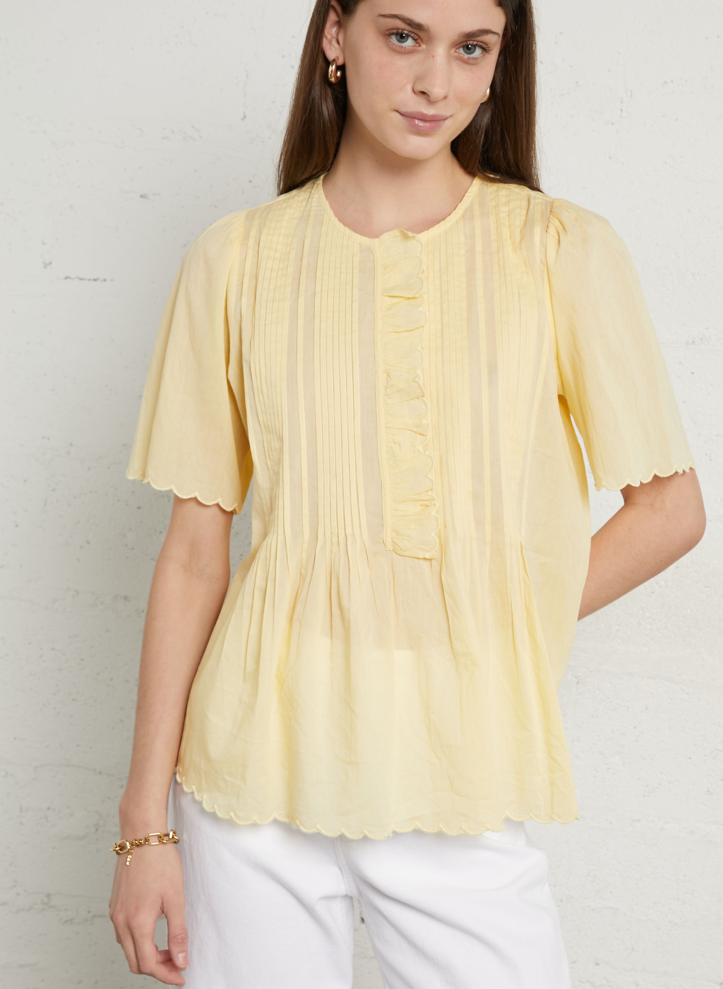 Top ample en coton SUD EXPRESS Marron
