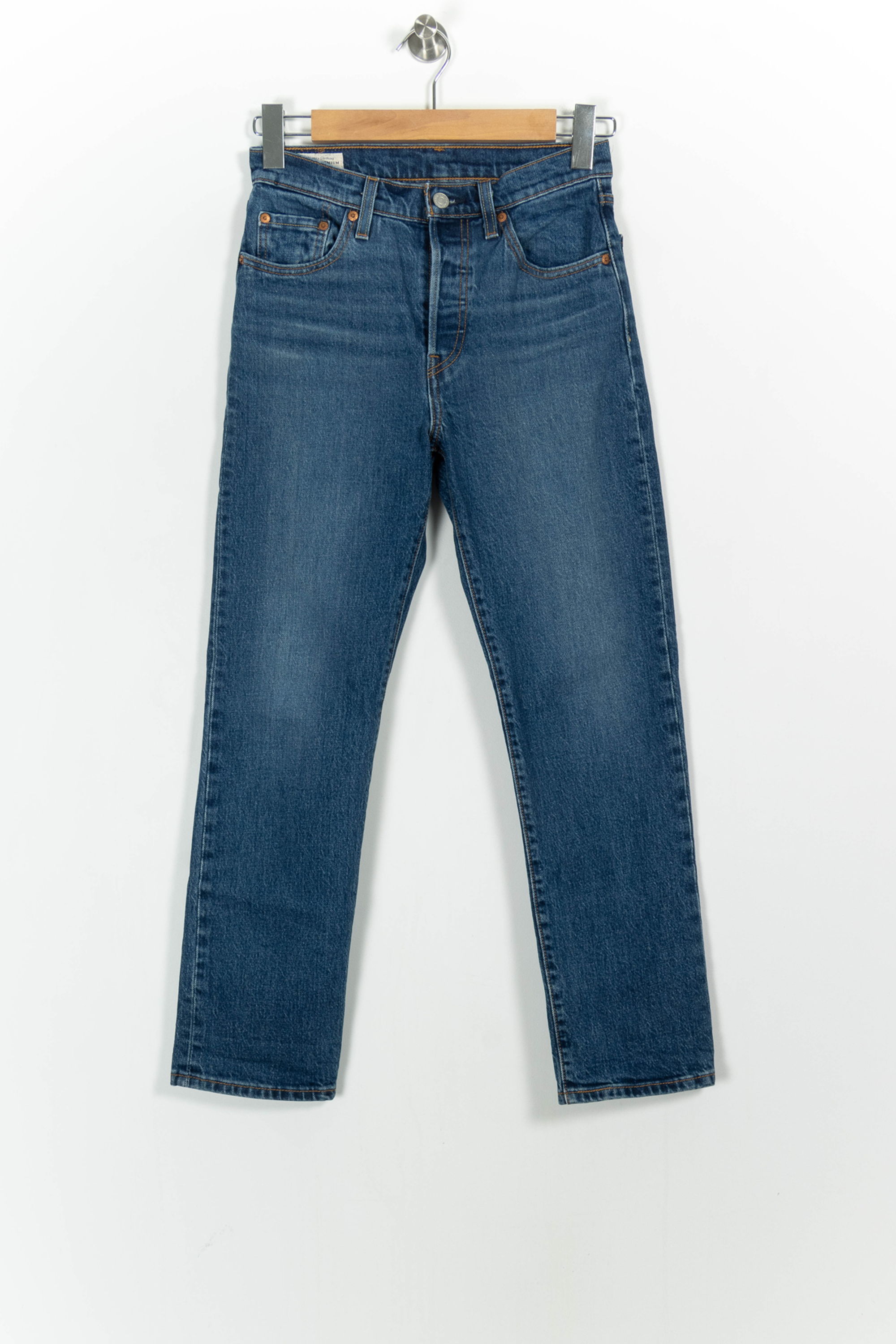 Cropped slim jeans with studs LEVI'S - Seconde main Blue
