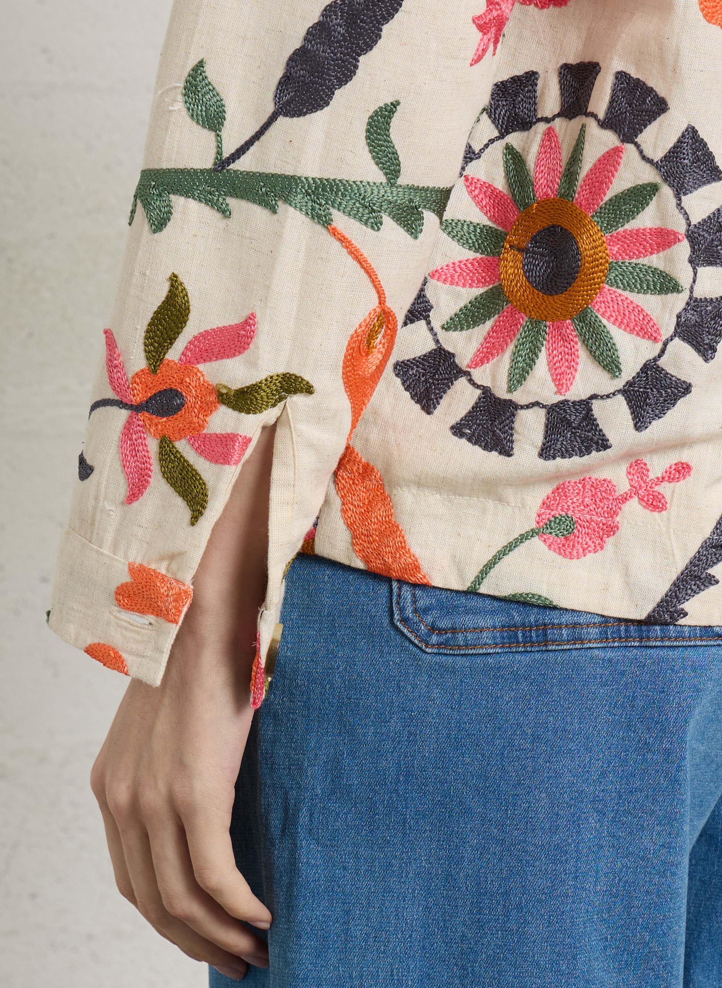 Cotton jacket with classic collar LA PETITE ETOILE Multicolored