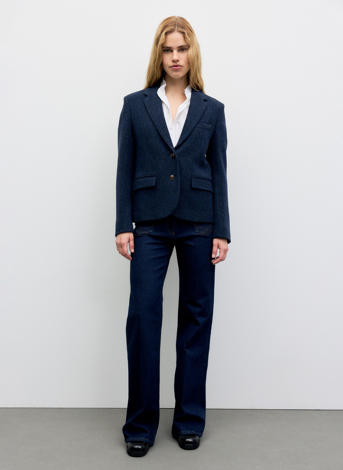 Blazer van zuivere wol GERARD DAREL Blauw