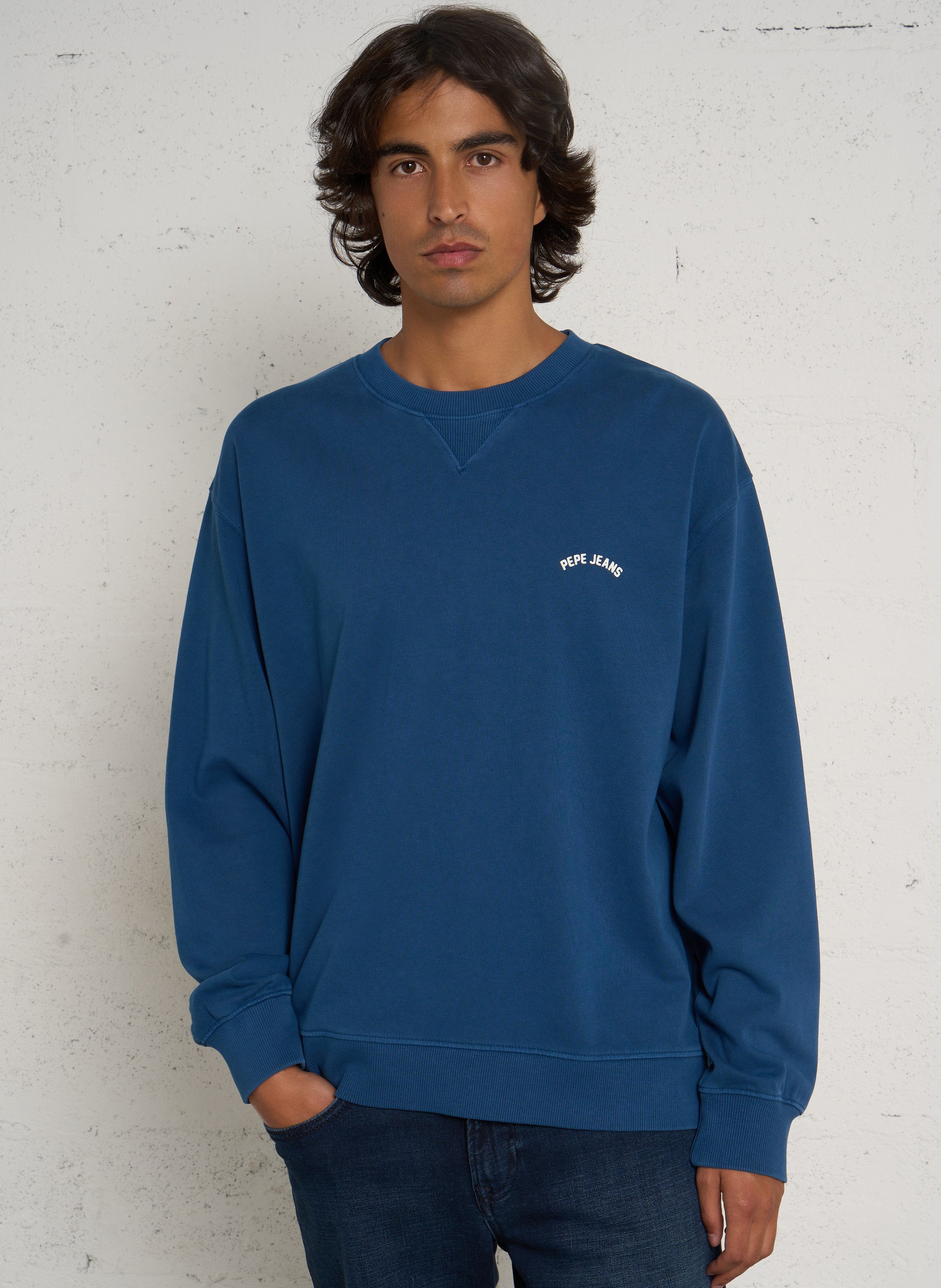 Oversize-Sweatshirt aus Baumwolle PEPE JEANS Blau