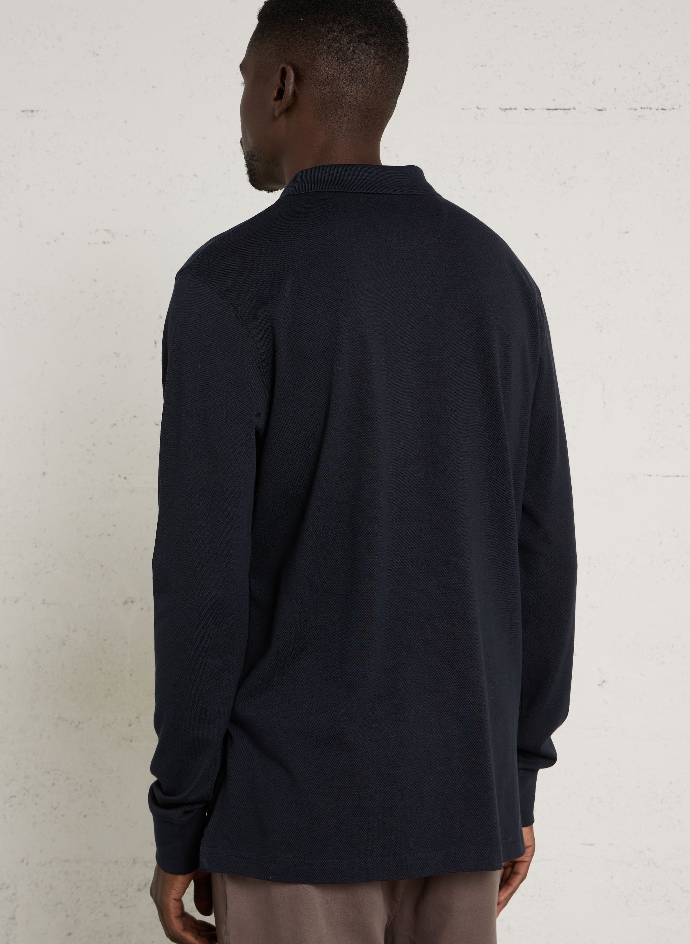 Langarm-Poloshirt aus Baumwolle EDEN PARK Blau