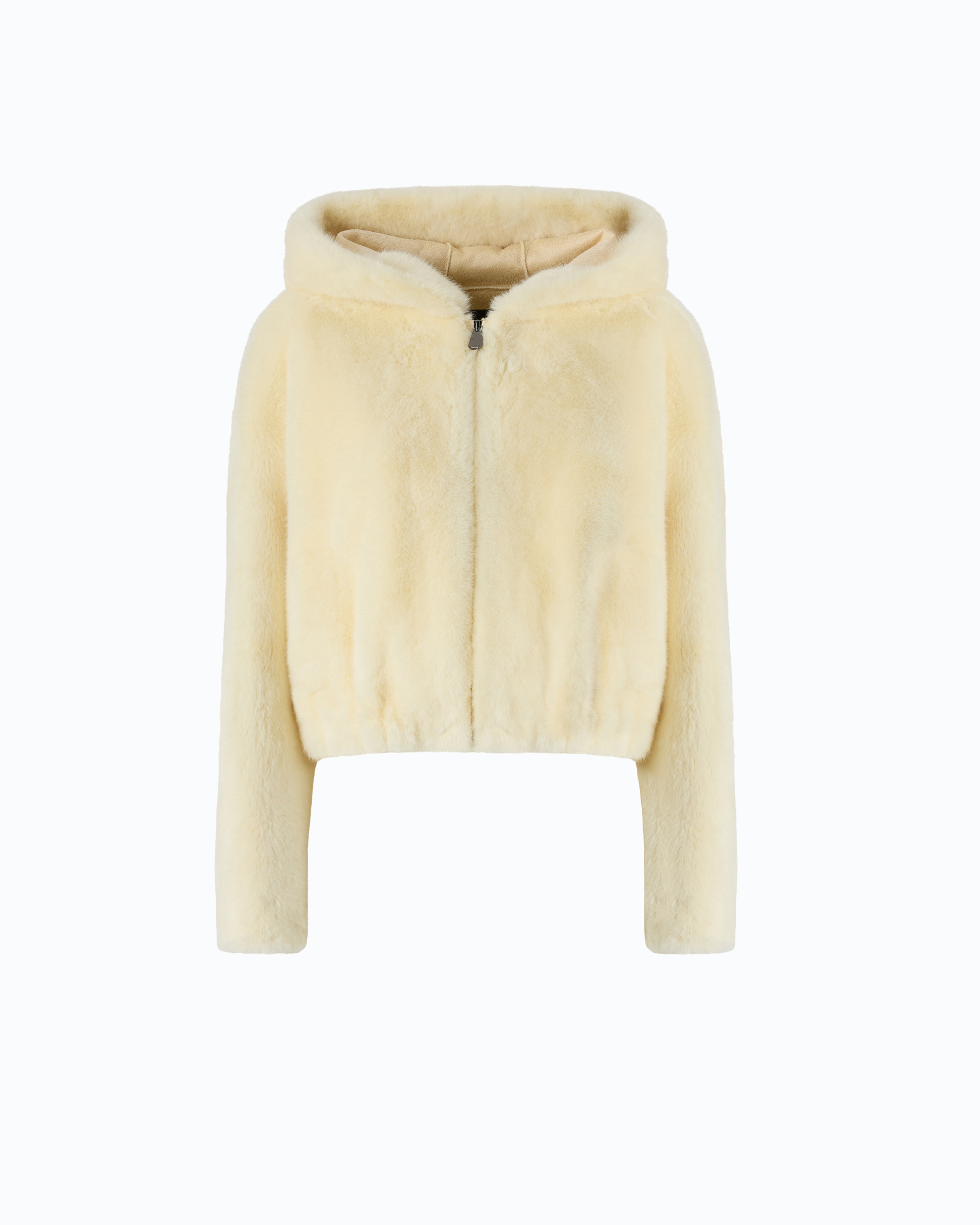 Cropped faux fur jacket | Yellow PINKO Women