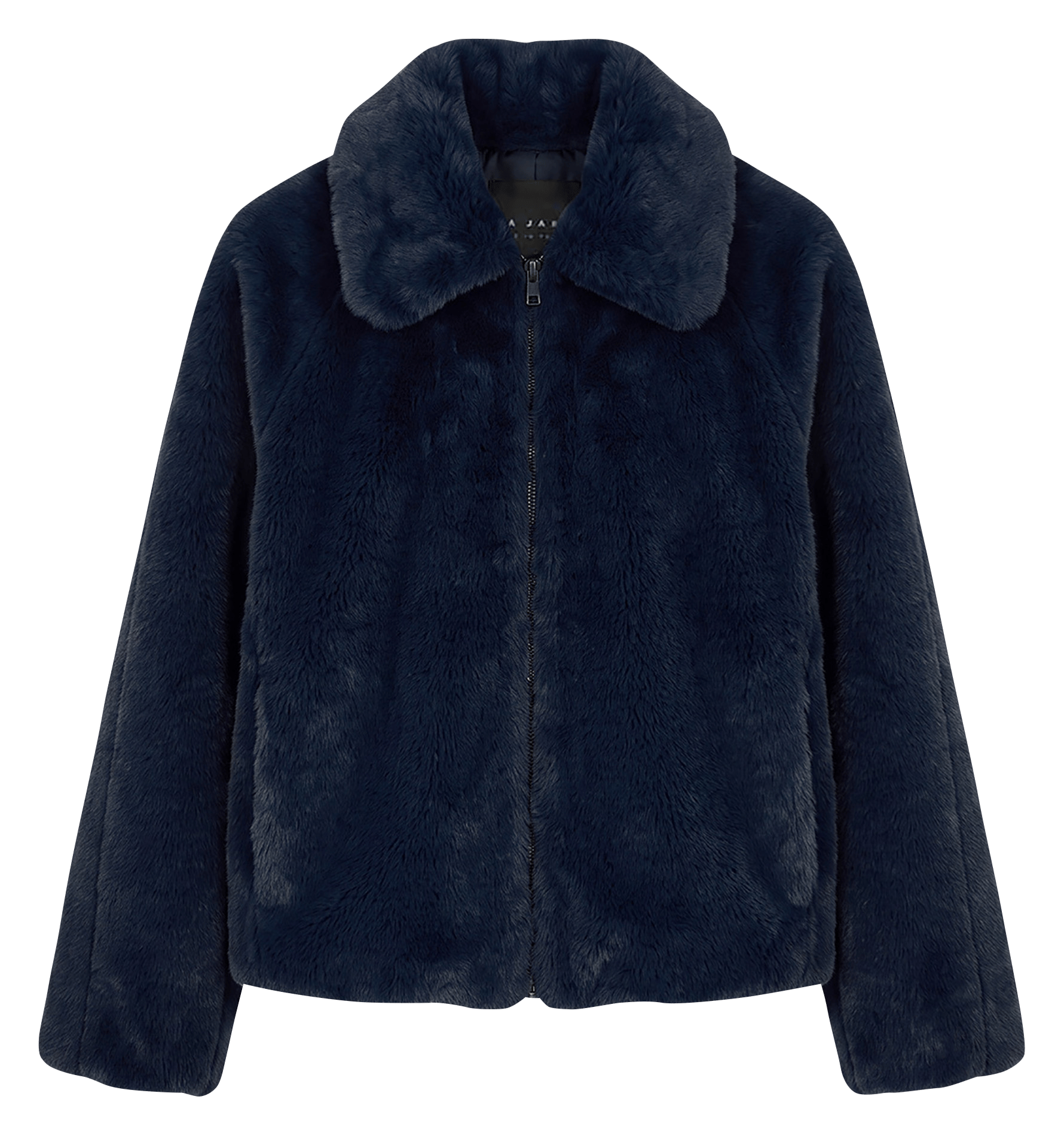 Manteau col classique en fourrure TARA JARMON Bleu