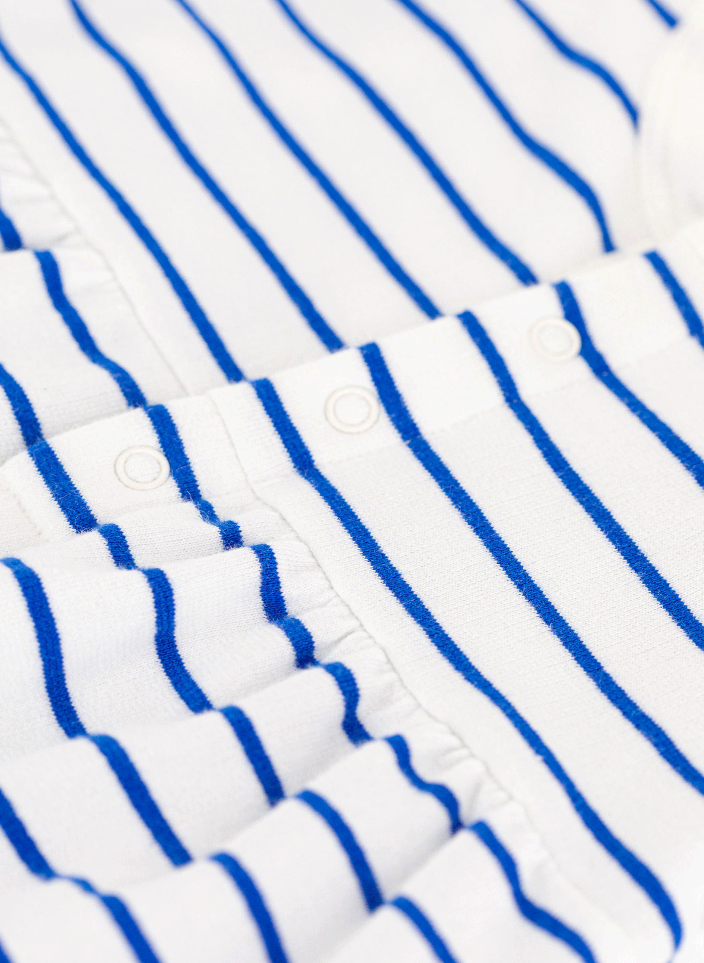 Robe courte col rond en coton PETIT BATEAU Blanc