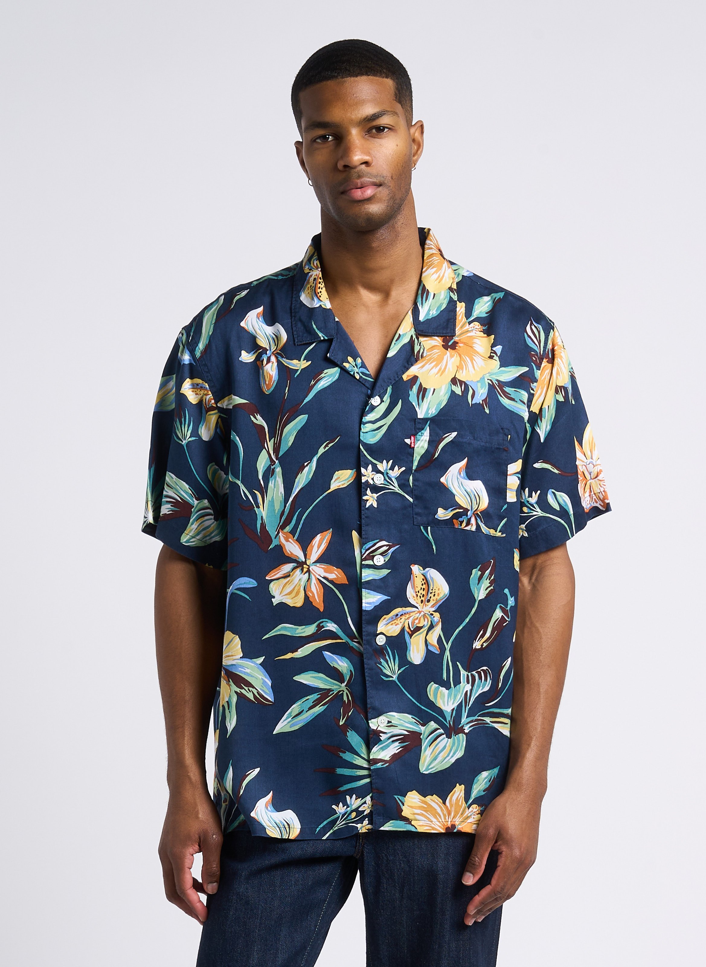 Regular-fit overhemd met klassieke kraag en print BlauLEVI'S