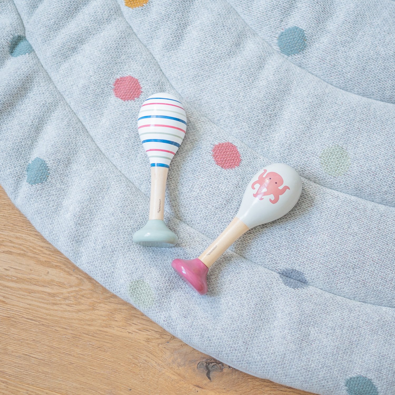 Fox and stripes rattles KINDSGUT Red