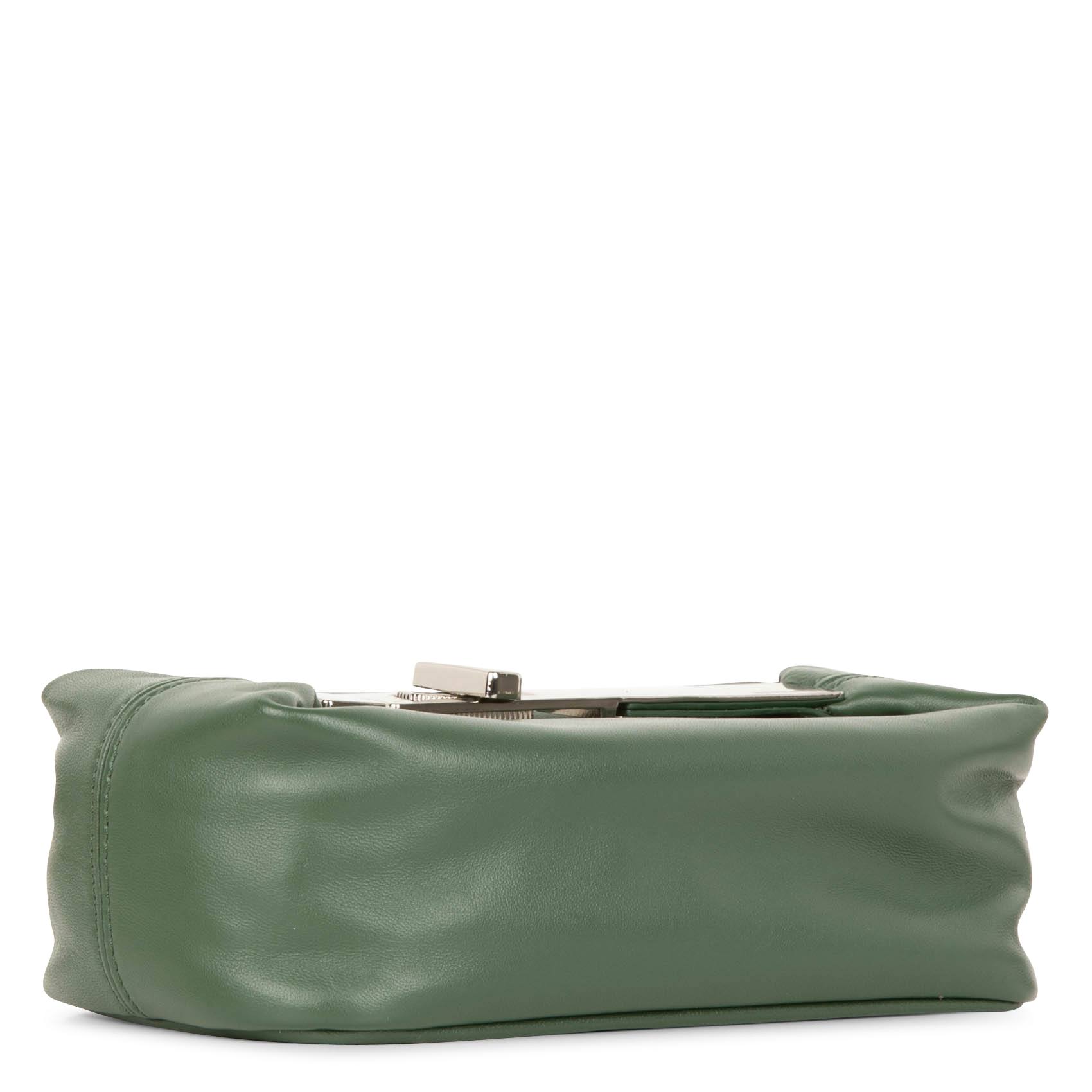 Kleine Ledertasche mit Metallgriff BERENICE Khaki