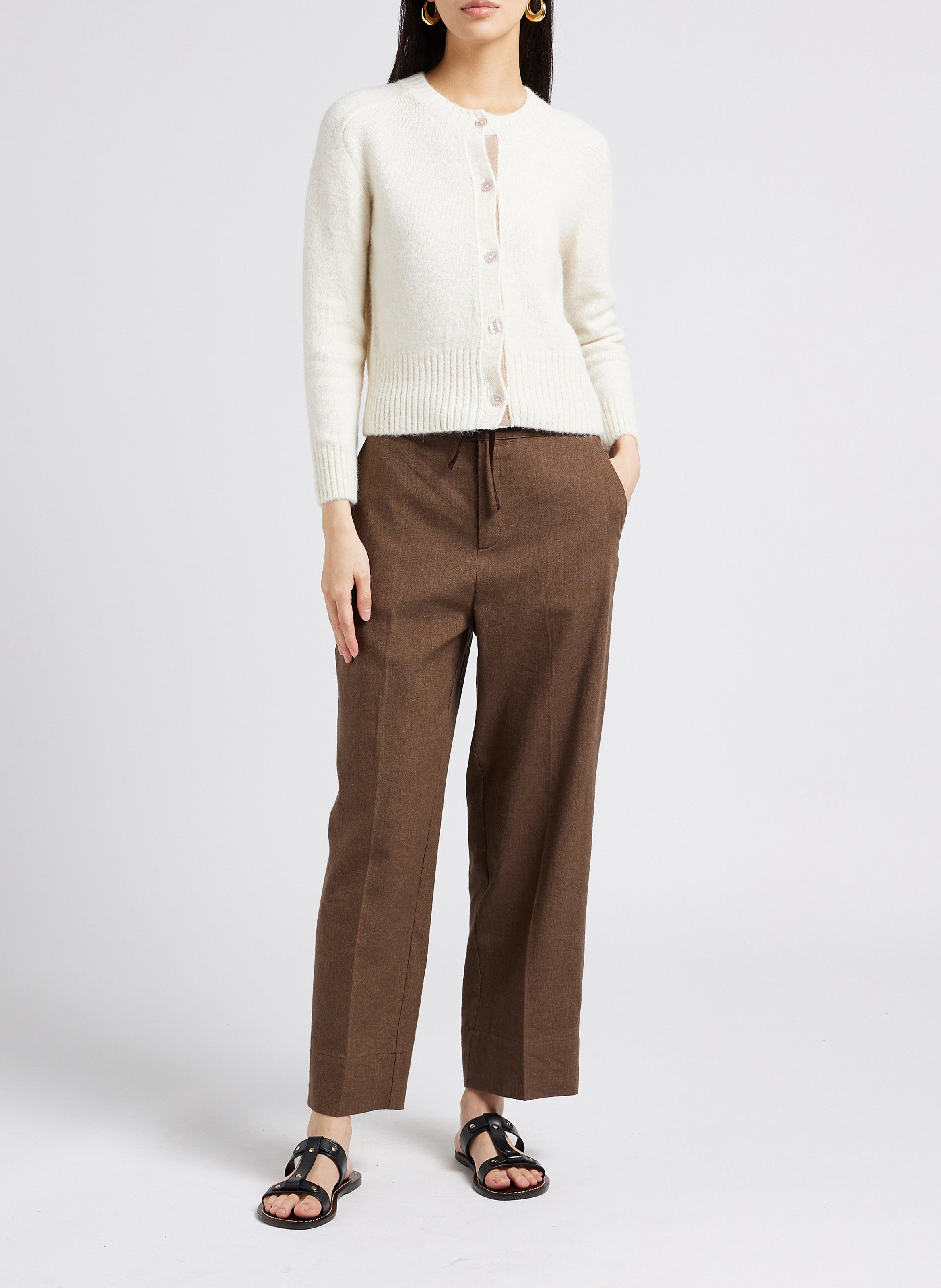 Gilet court boutonné  SOEUR Beige