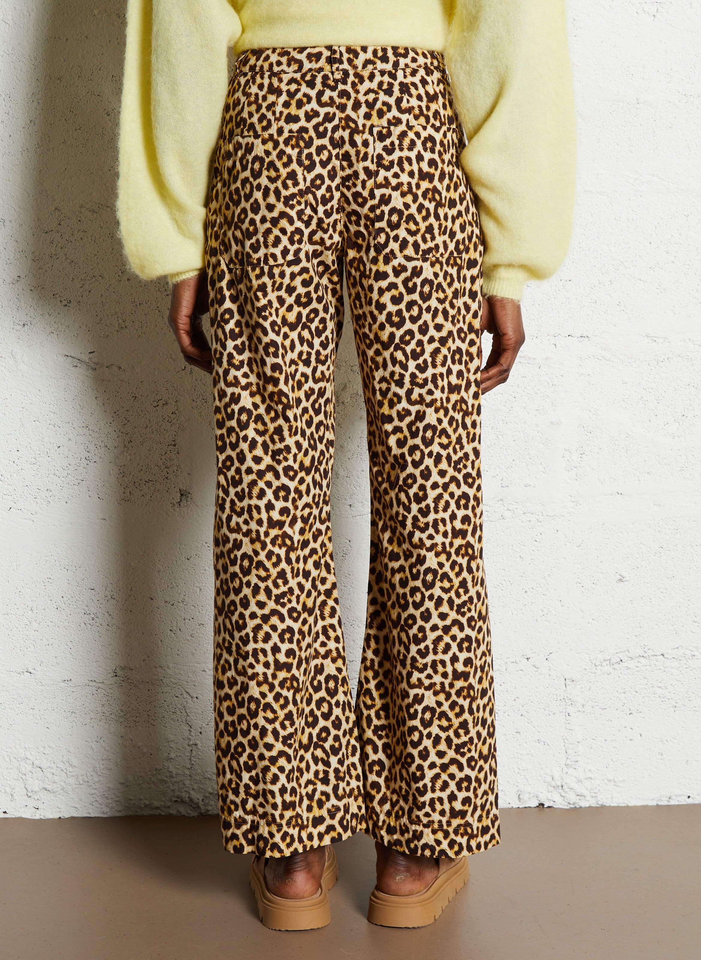 Wide leg organic cotton printed pants BELLEROSE Multicolored