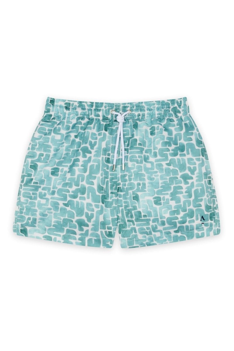 Printed swim shorts with elasticated waistband APNEE Green