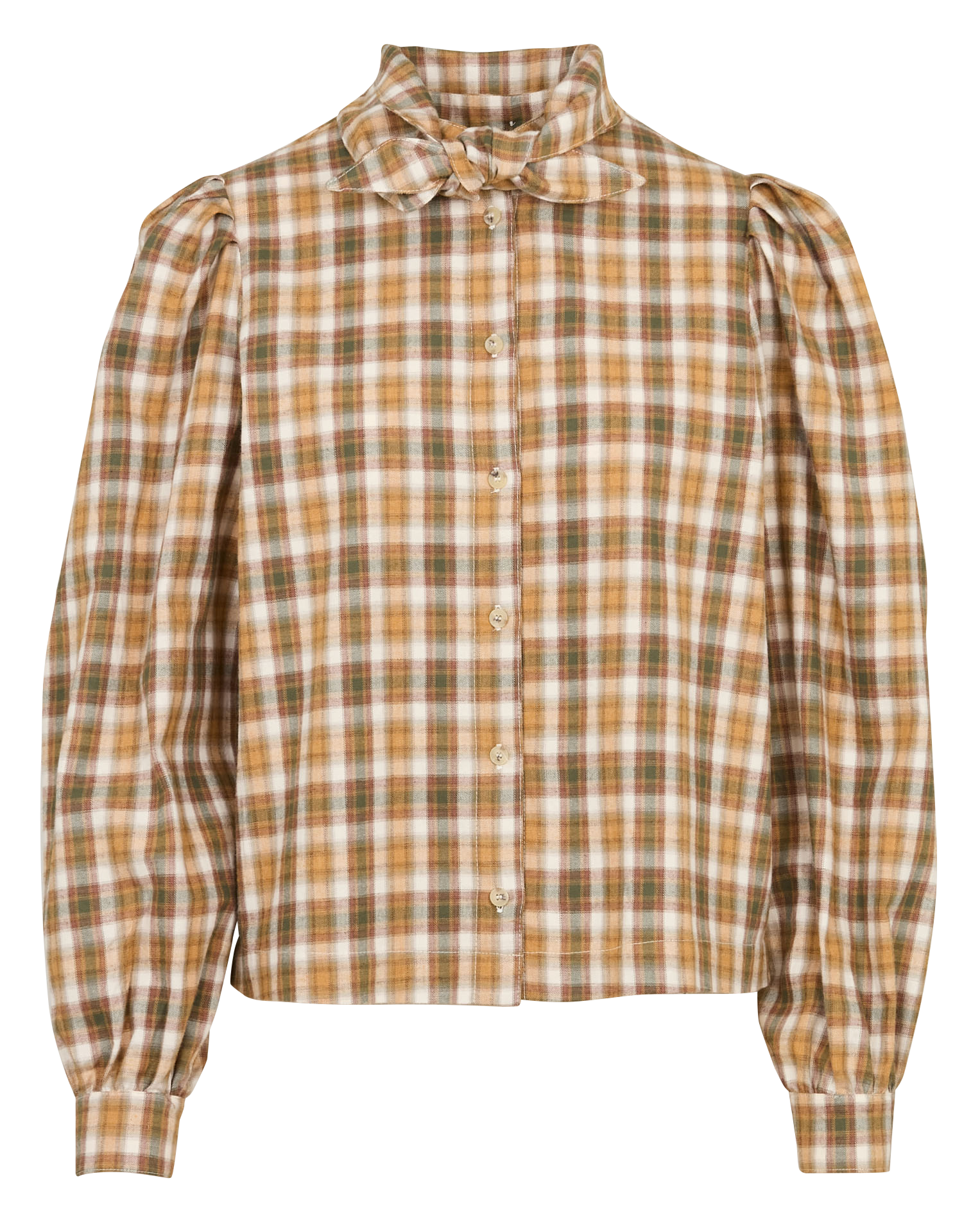 Rechte, katoenen blouse met print SUZIE WINKLE Beige