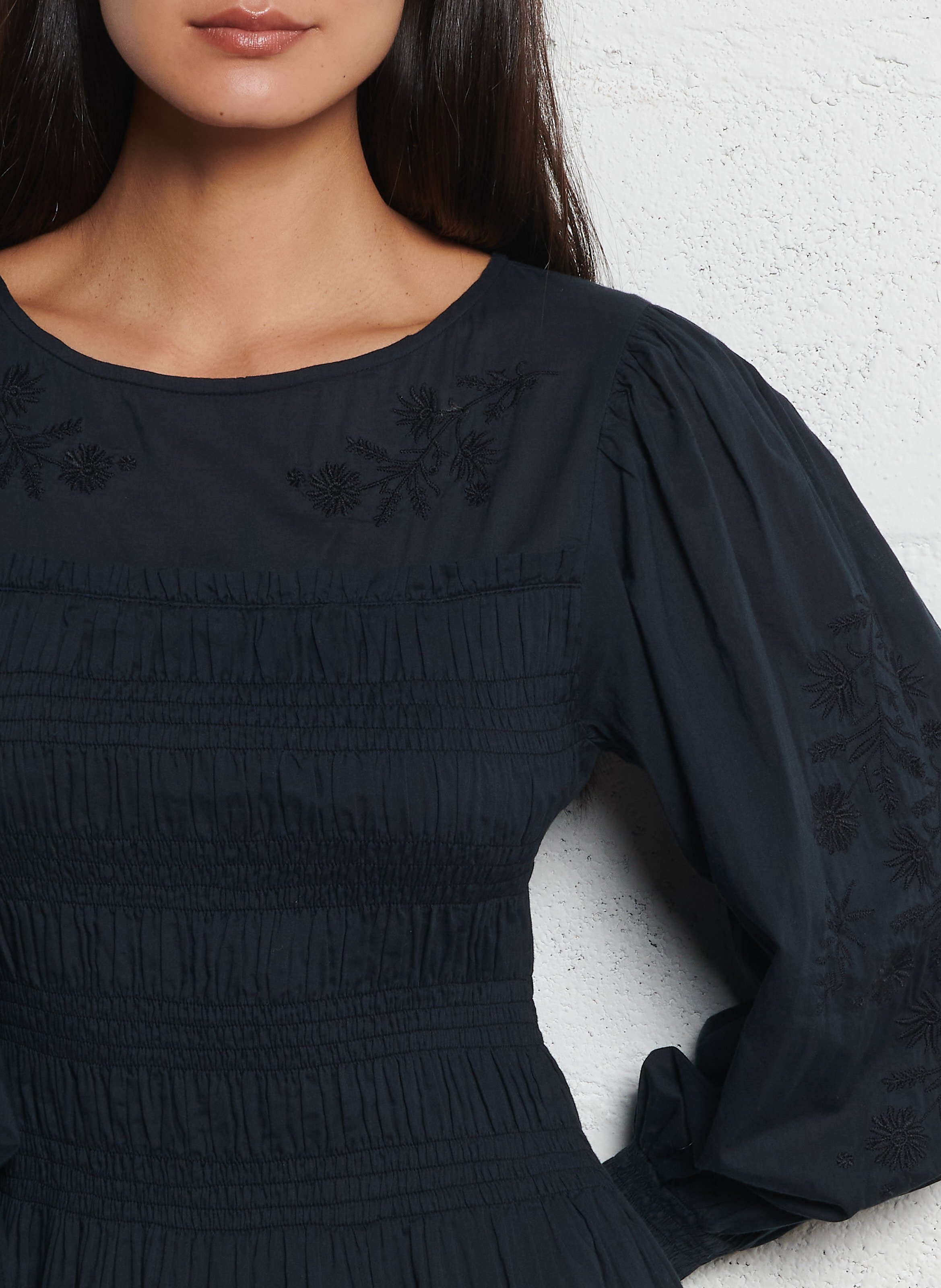 Cotton midi dress LOUISE MISHA Black