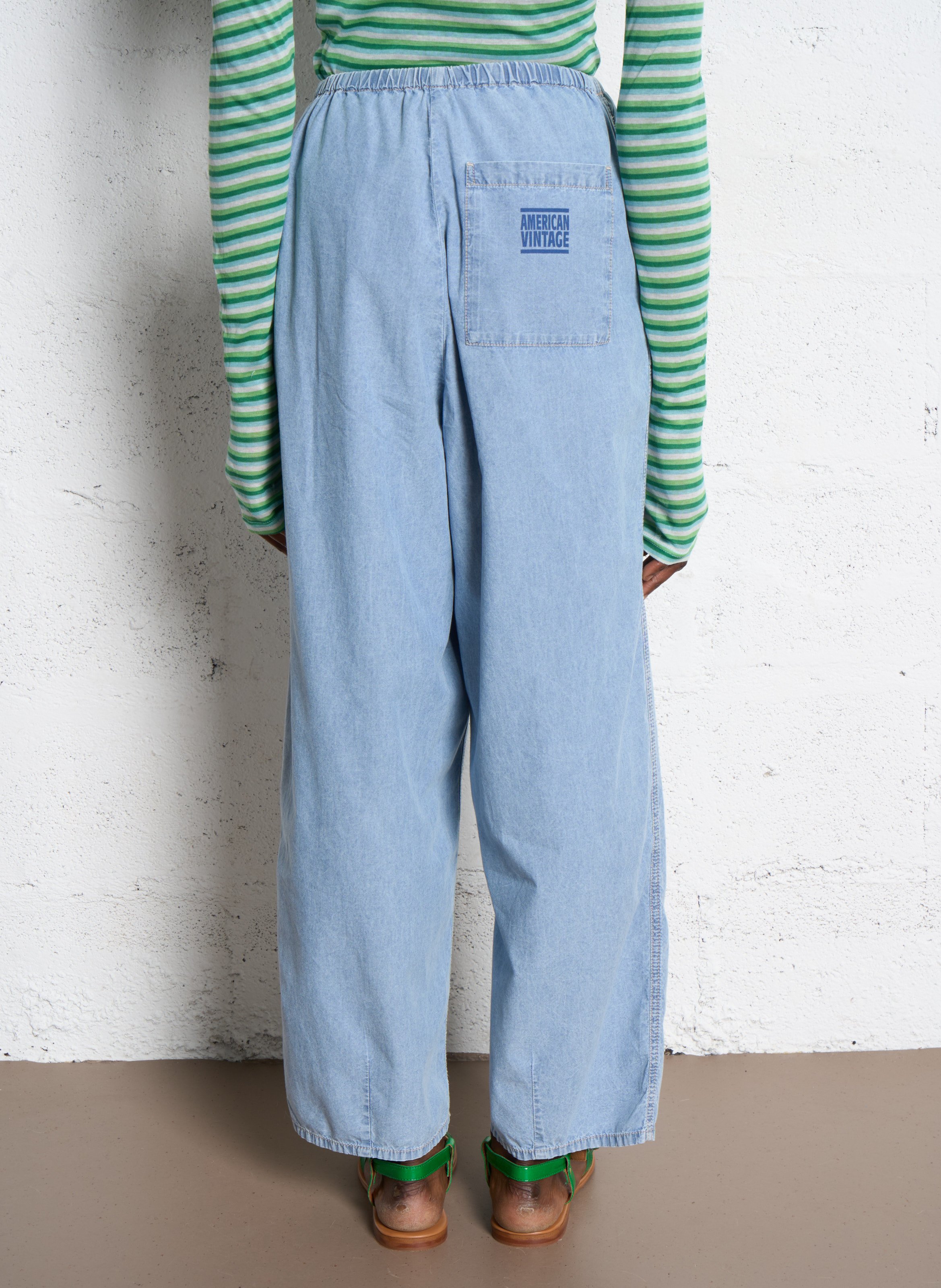Oversized cotton joggers AMERICAN VINTAGE Blue
