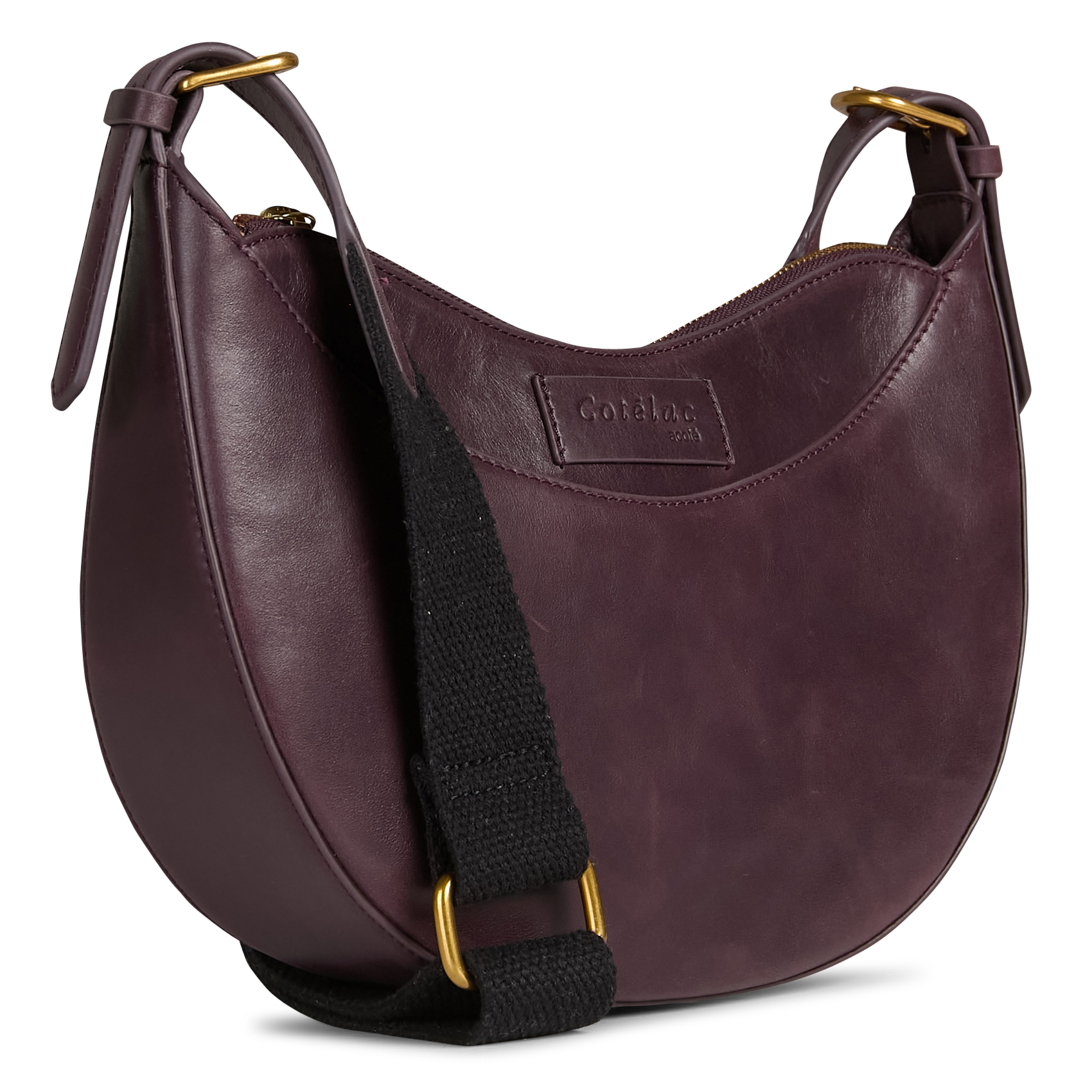Schultertasche aus Leder ACOTE Violett