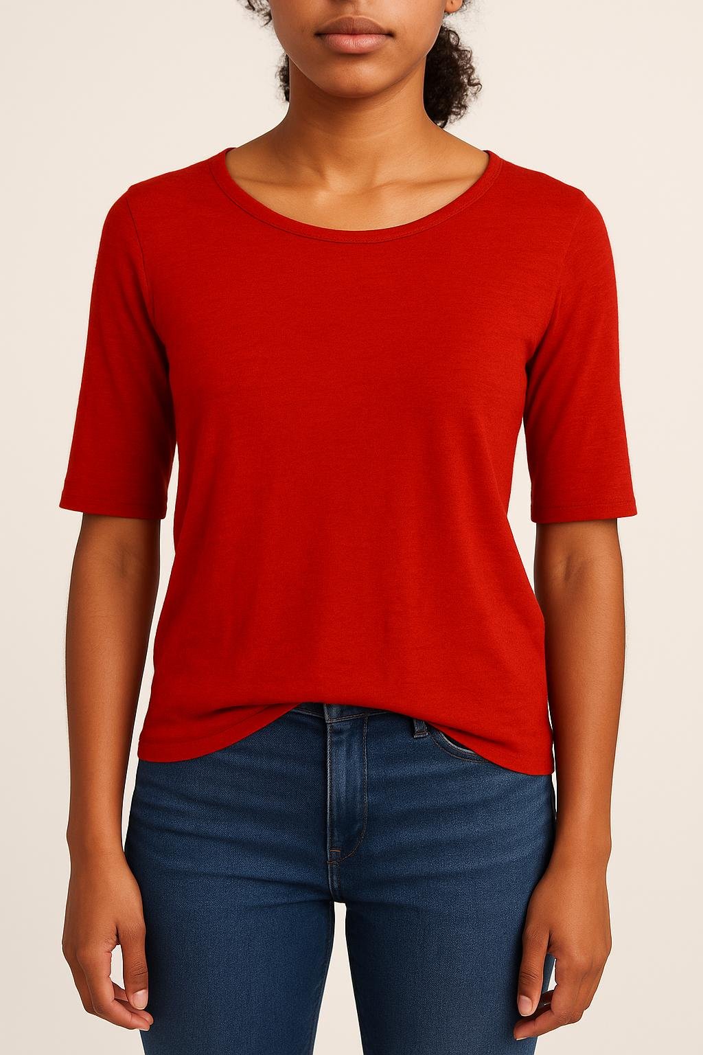 Tommy Badge T-shirt BELLEROSE - Seconde Main Red