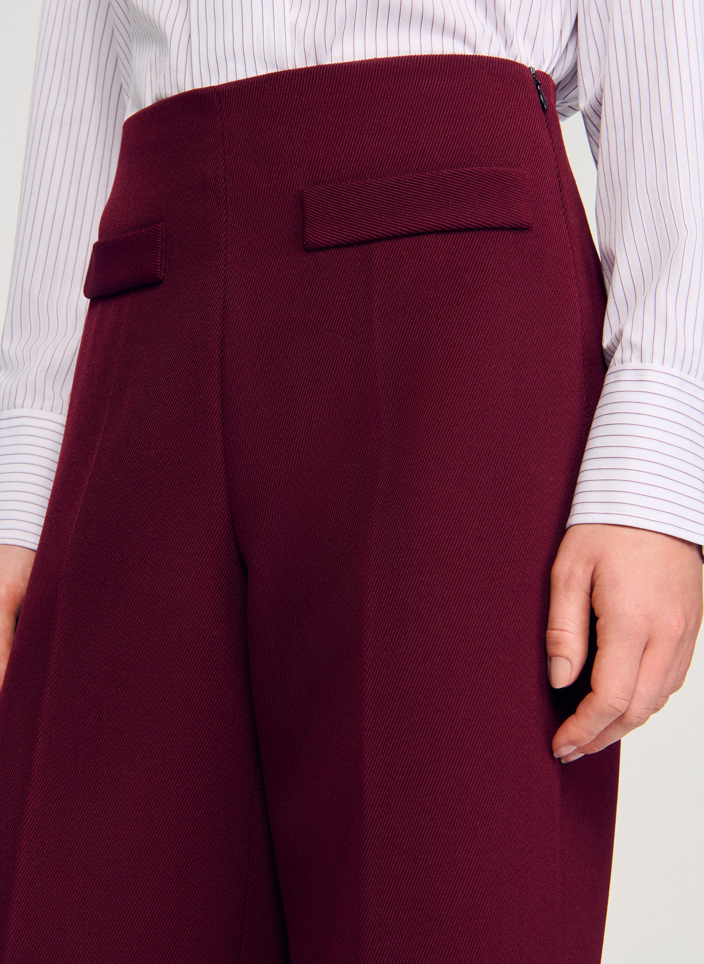 Wide trousers SANDRO Red