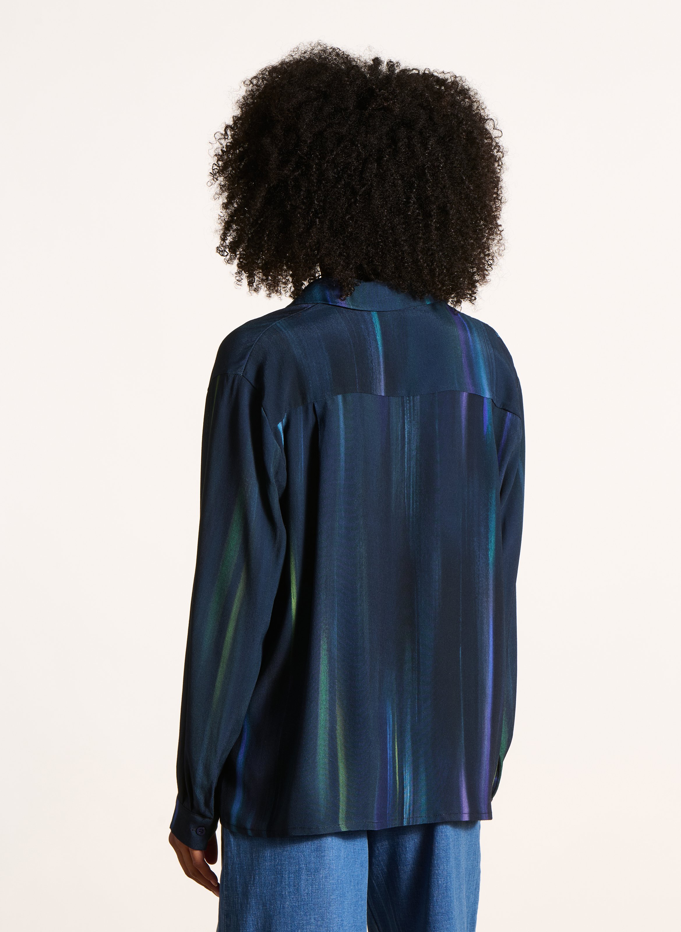Chemise oversize imprimée LA FEE MARABOUTEE Bleu