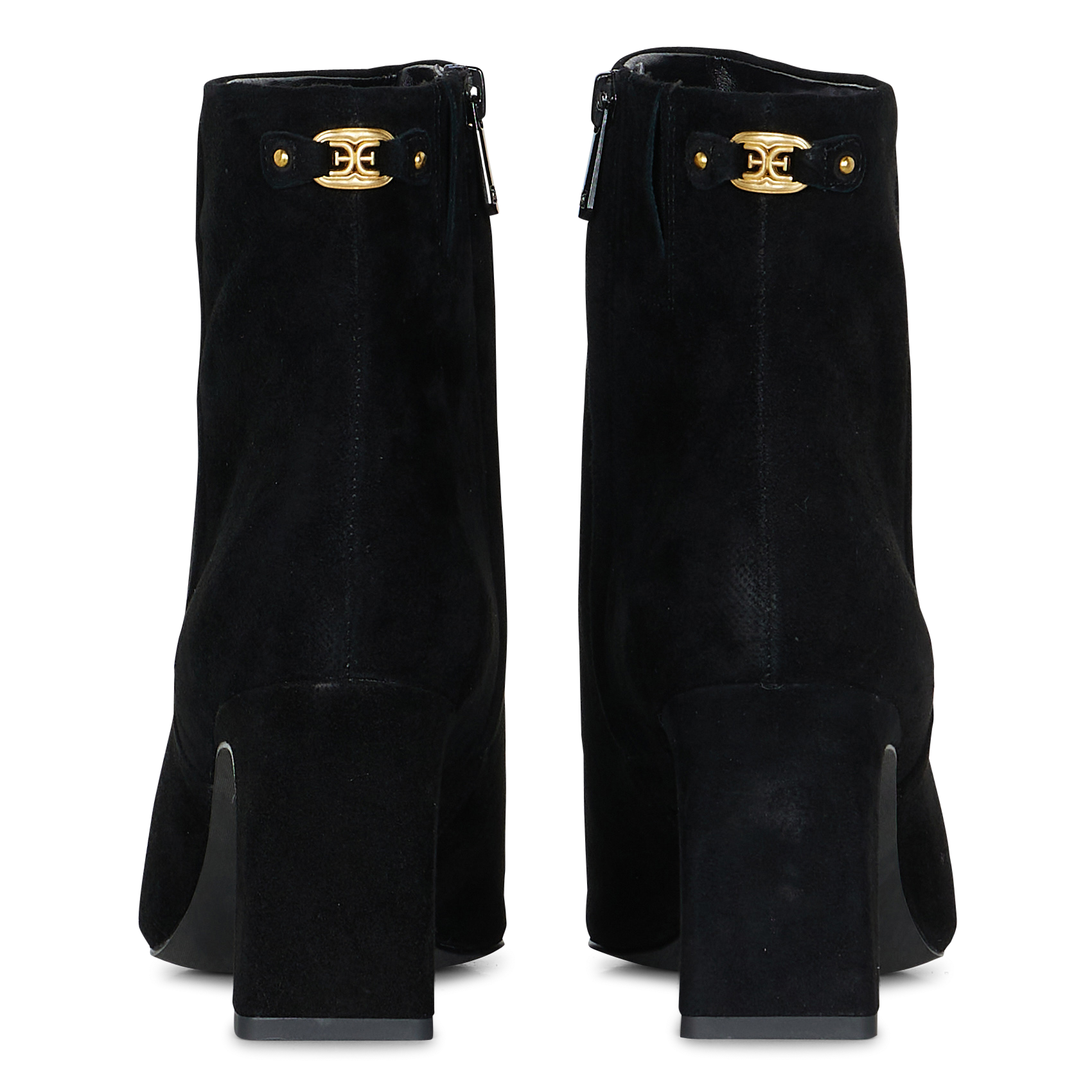 Stiefeletten aus Veloursleder SAM EDELMAN Schwarz