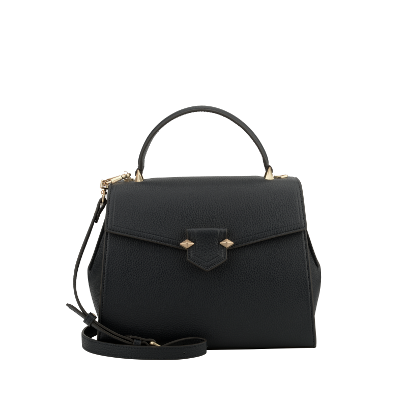 Handbag - cowhide leather POURCHET Black