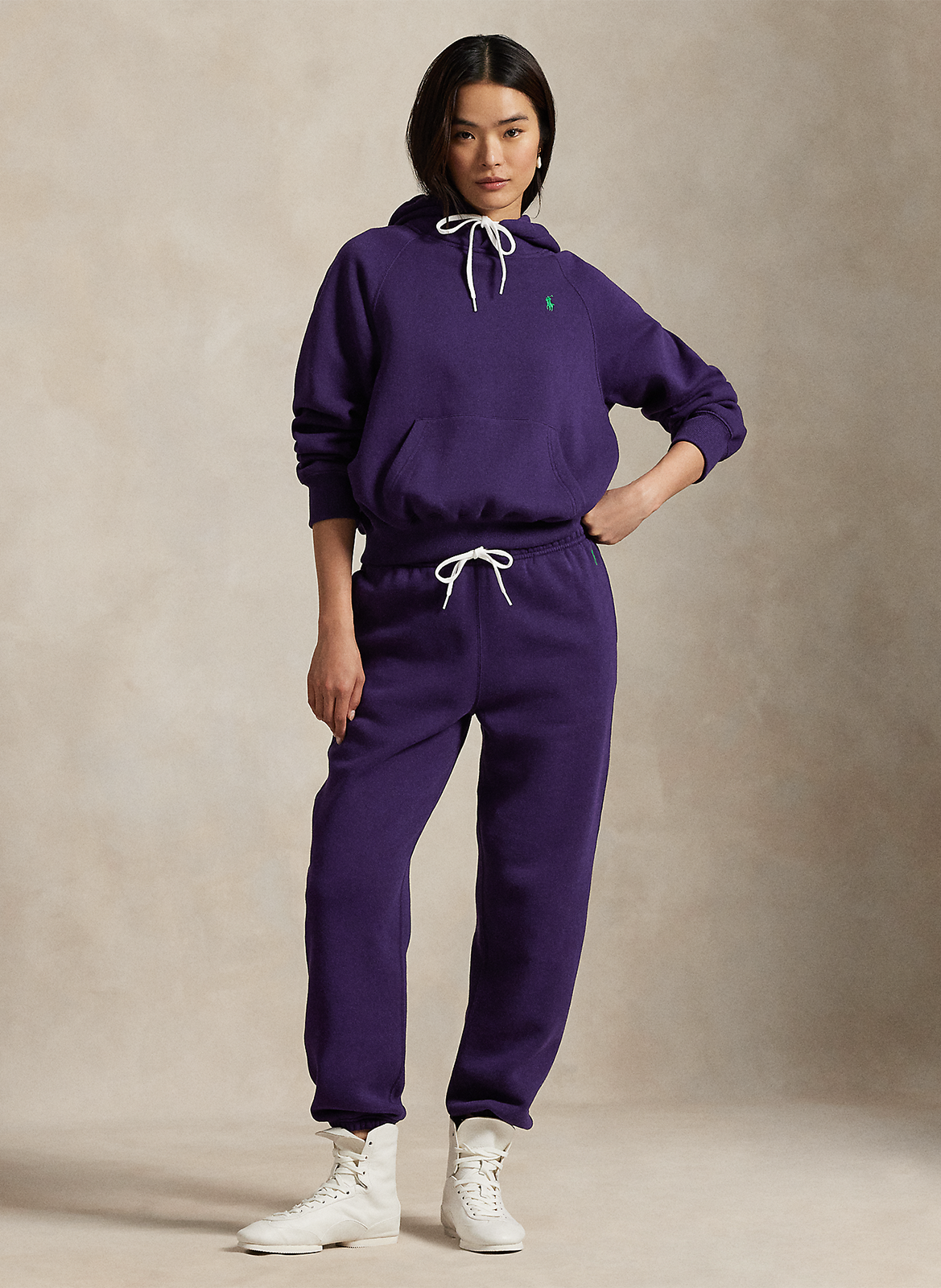 Oversized plain hoodie sweatshirt POLO RALPH LAUREN Purple