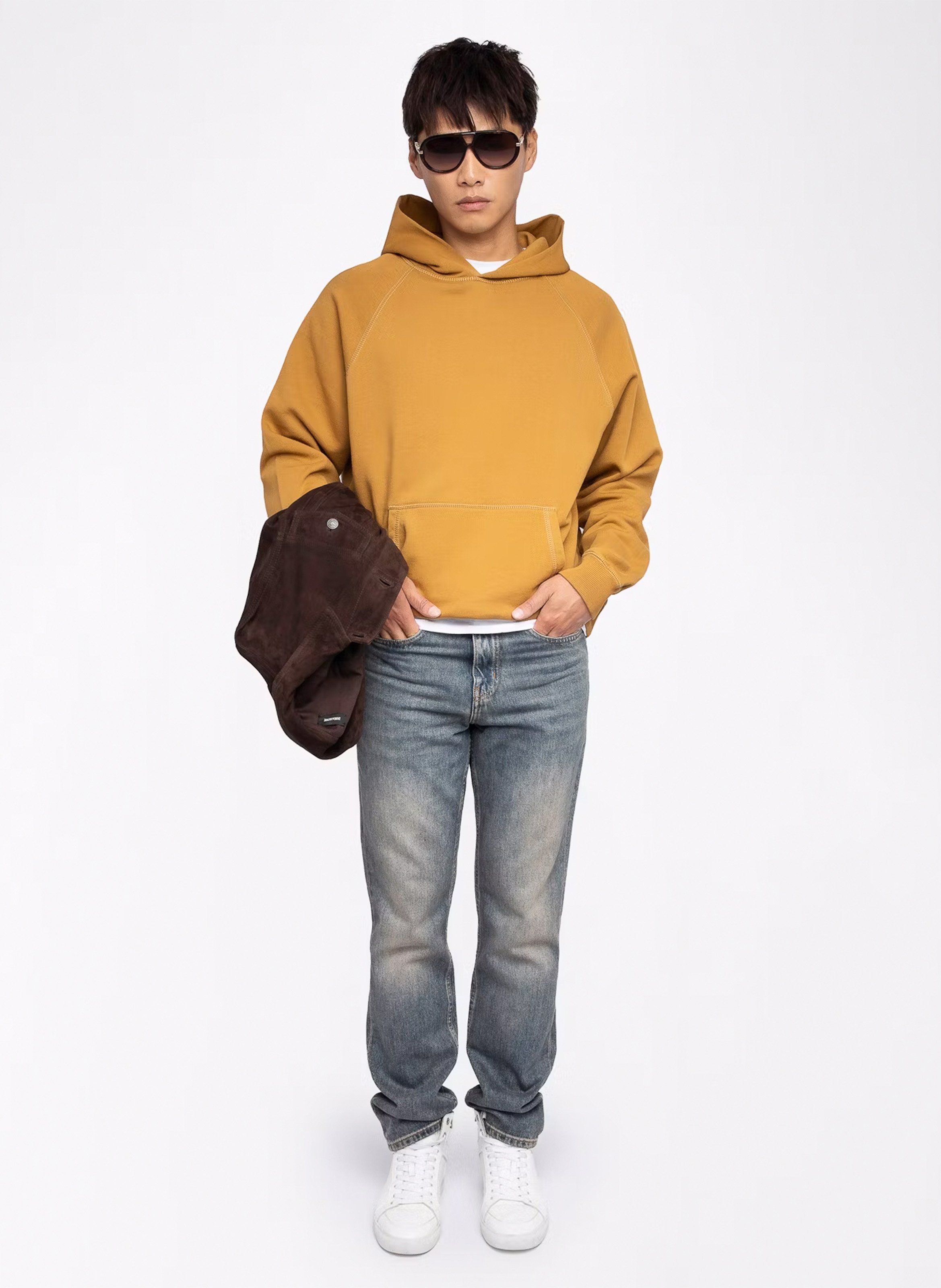 Sweat col rond en coton ZADIG&amp;VOLTAIRE Beige