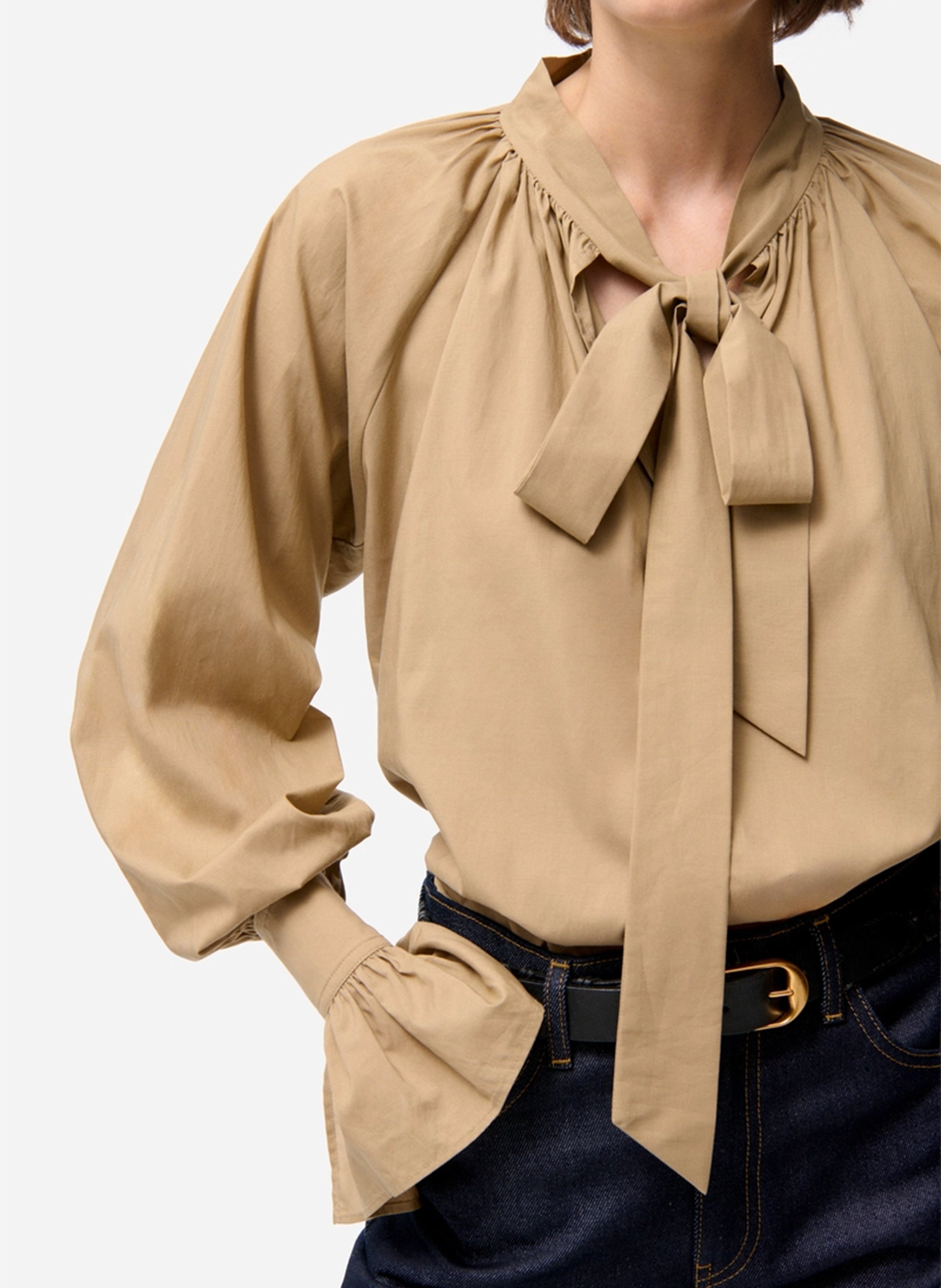 Pussy-bow blouse VANESSA BRUNO Beige