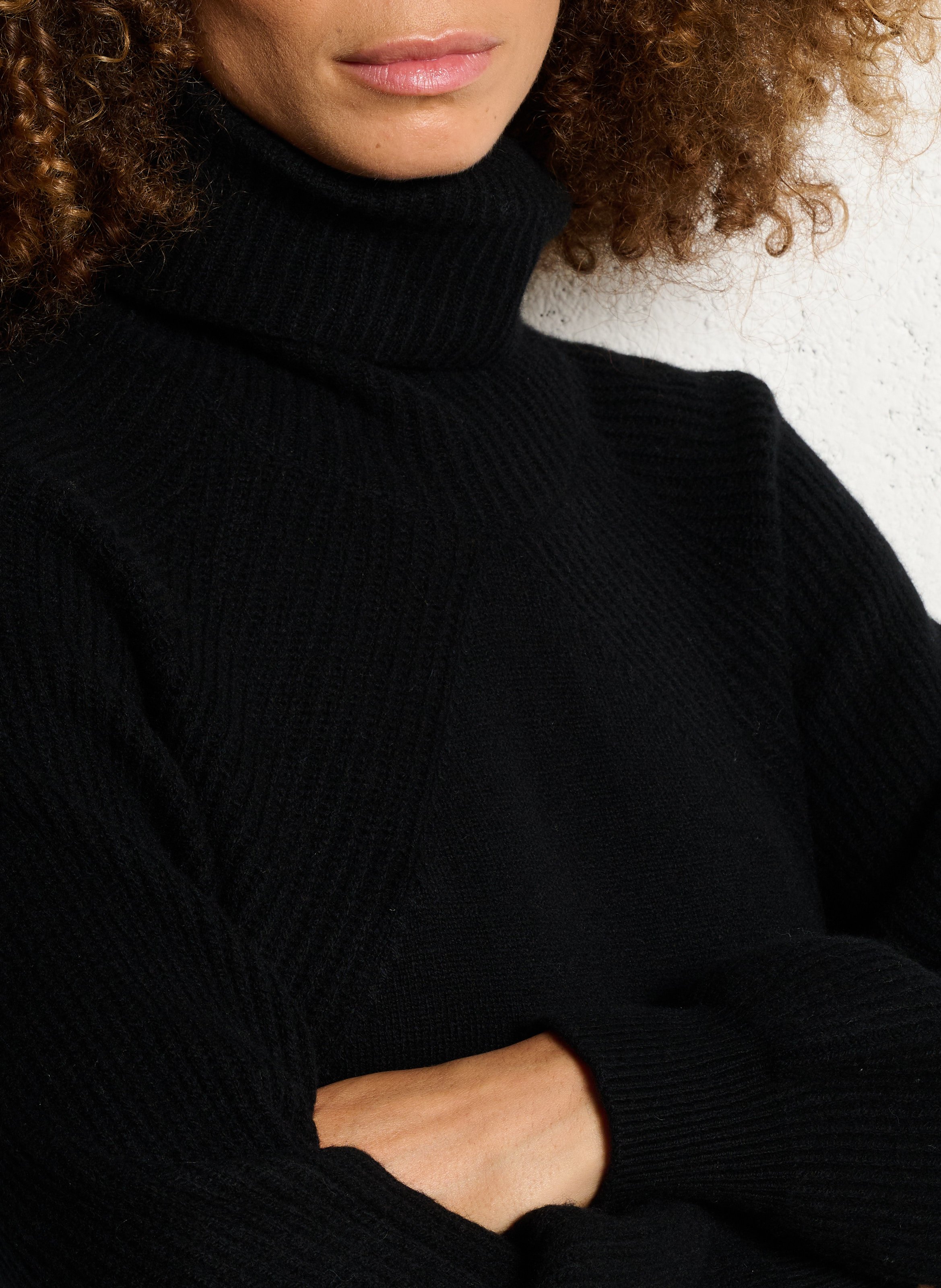 Short wool turtleneck dress LIU JO Black