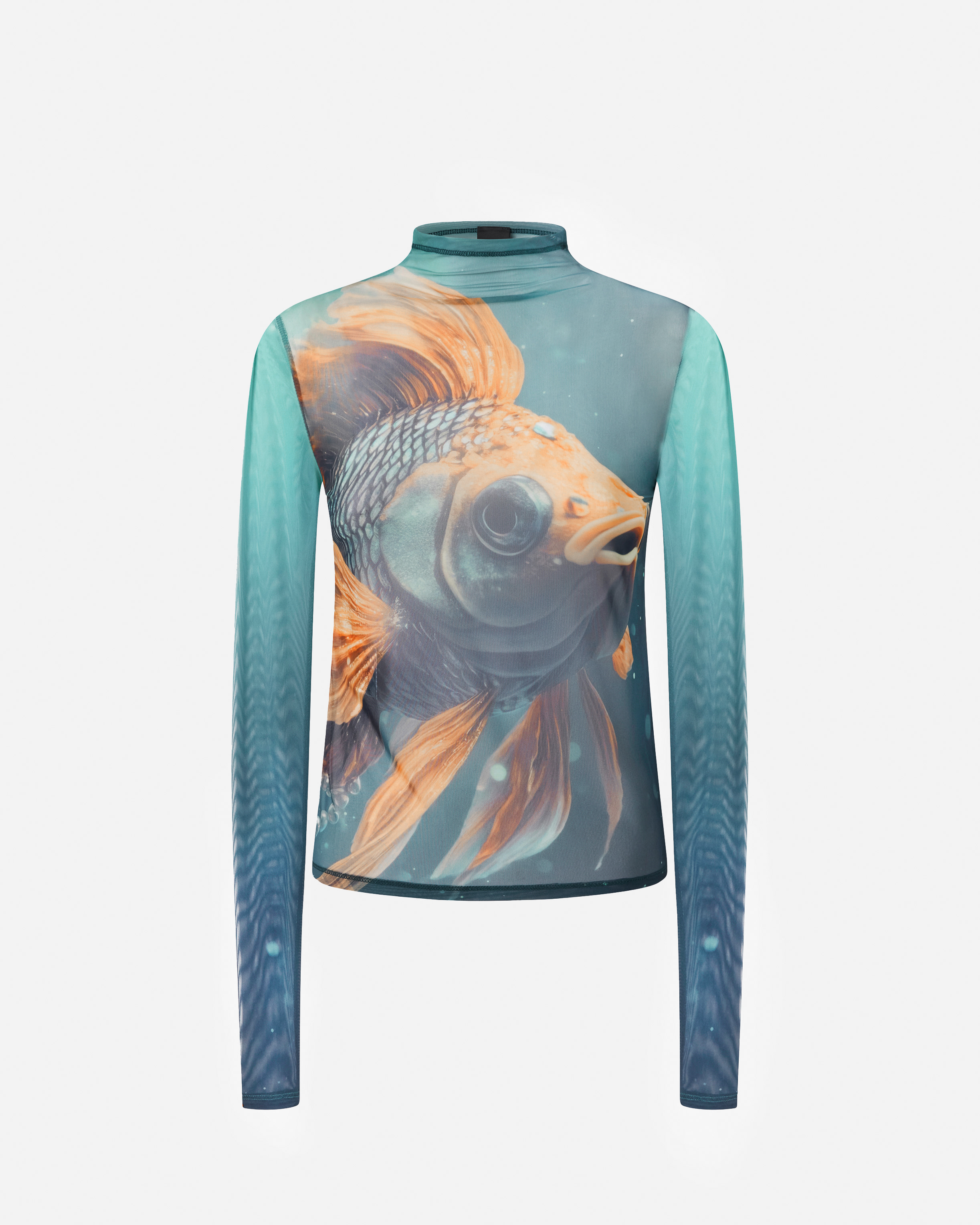 Printed tulle T-shirt PINKO Multicolored