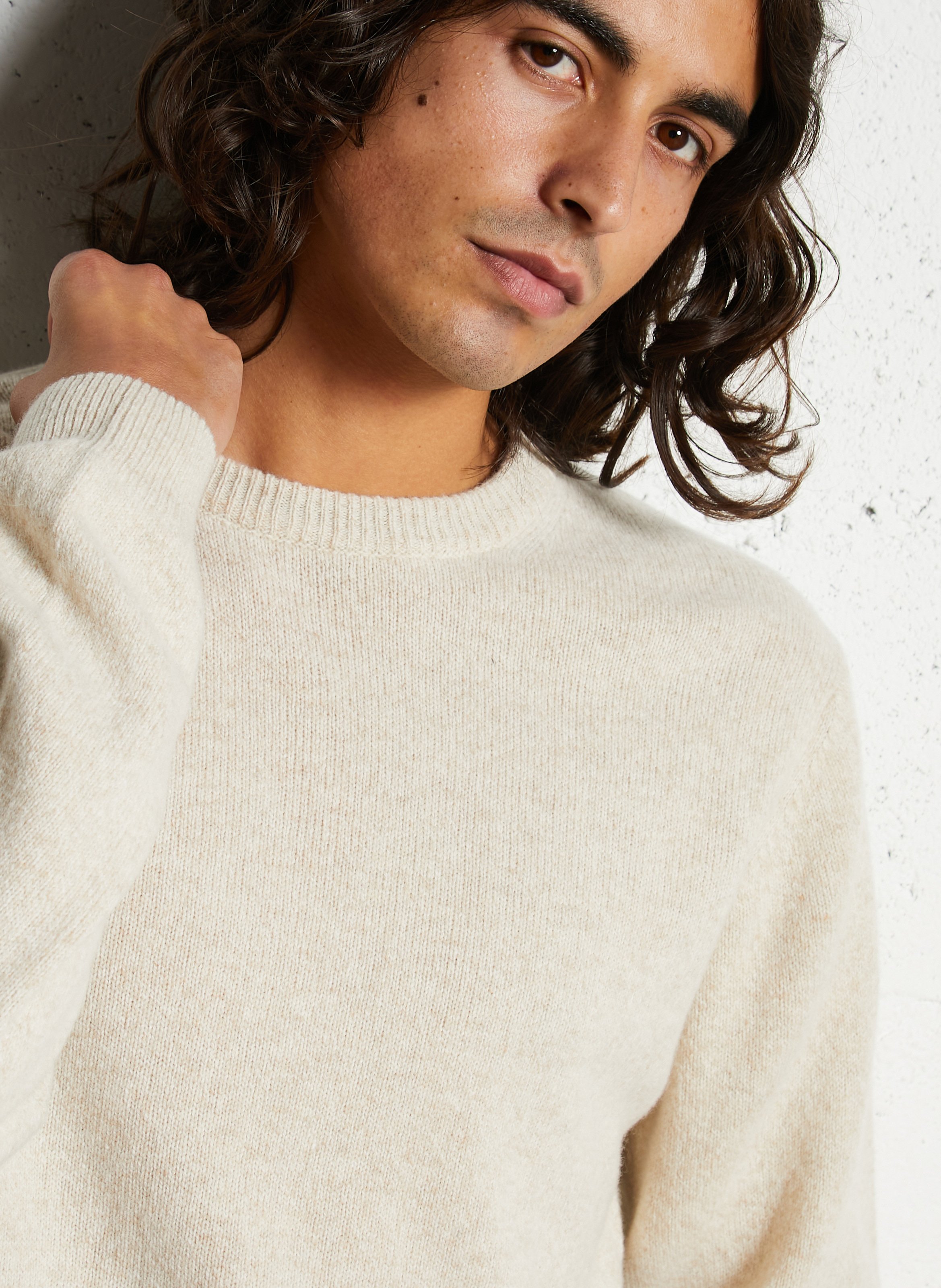 Alpaca wool sweater CASUAL FRIDAY Beige