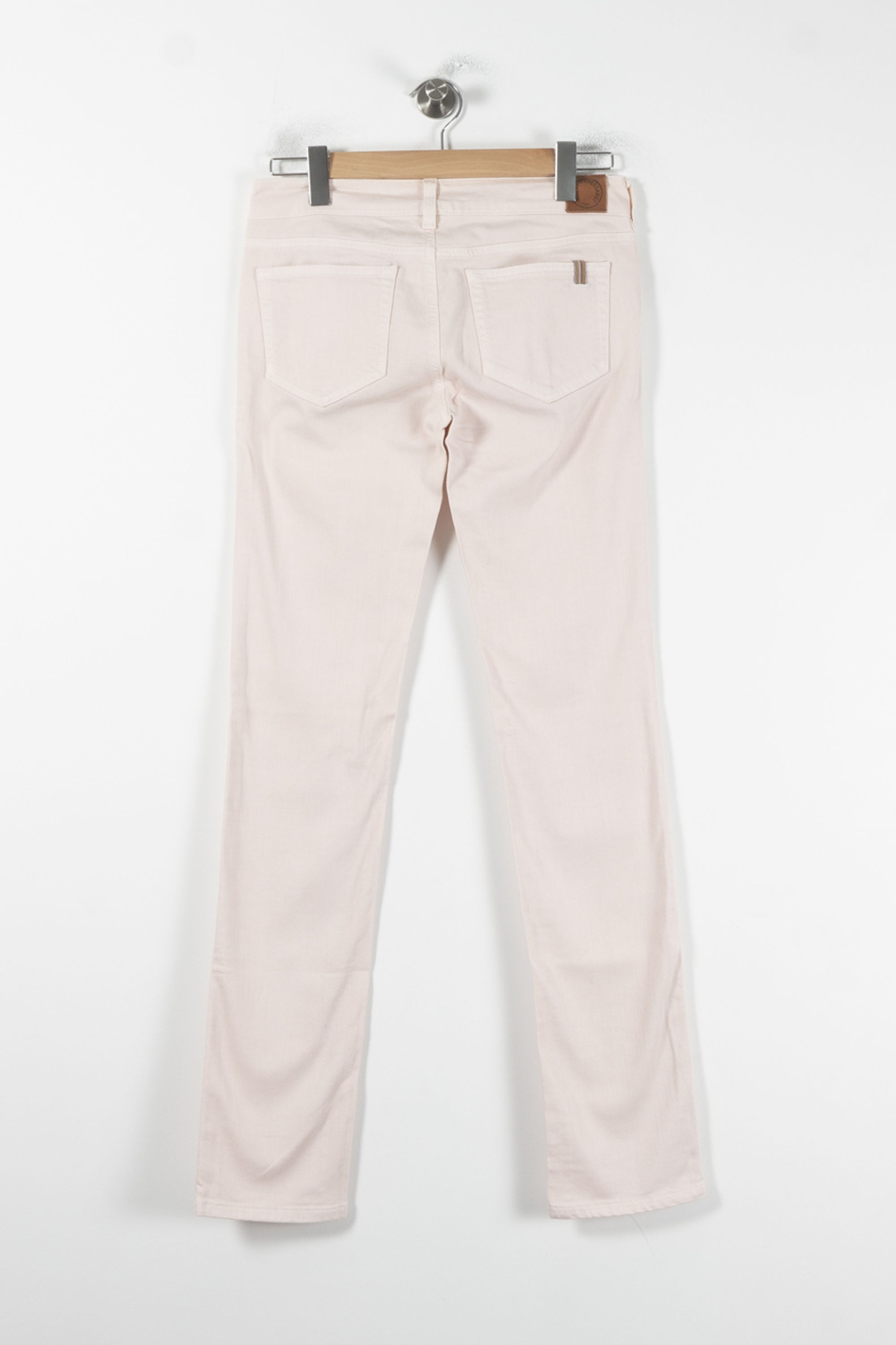 Cropped slim jeans with studs INES DE LA FRESSANGE - Seconde main Pink